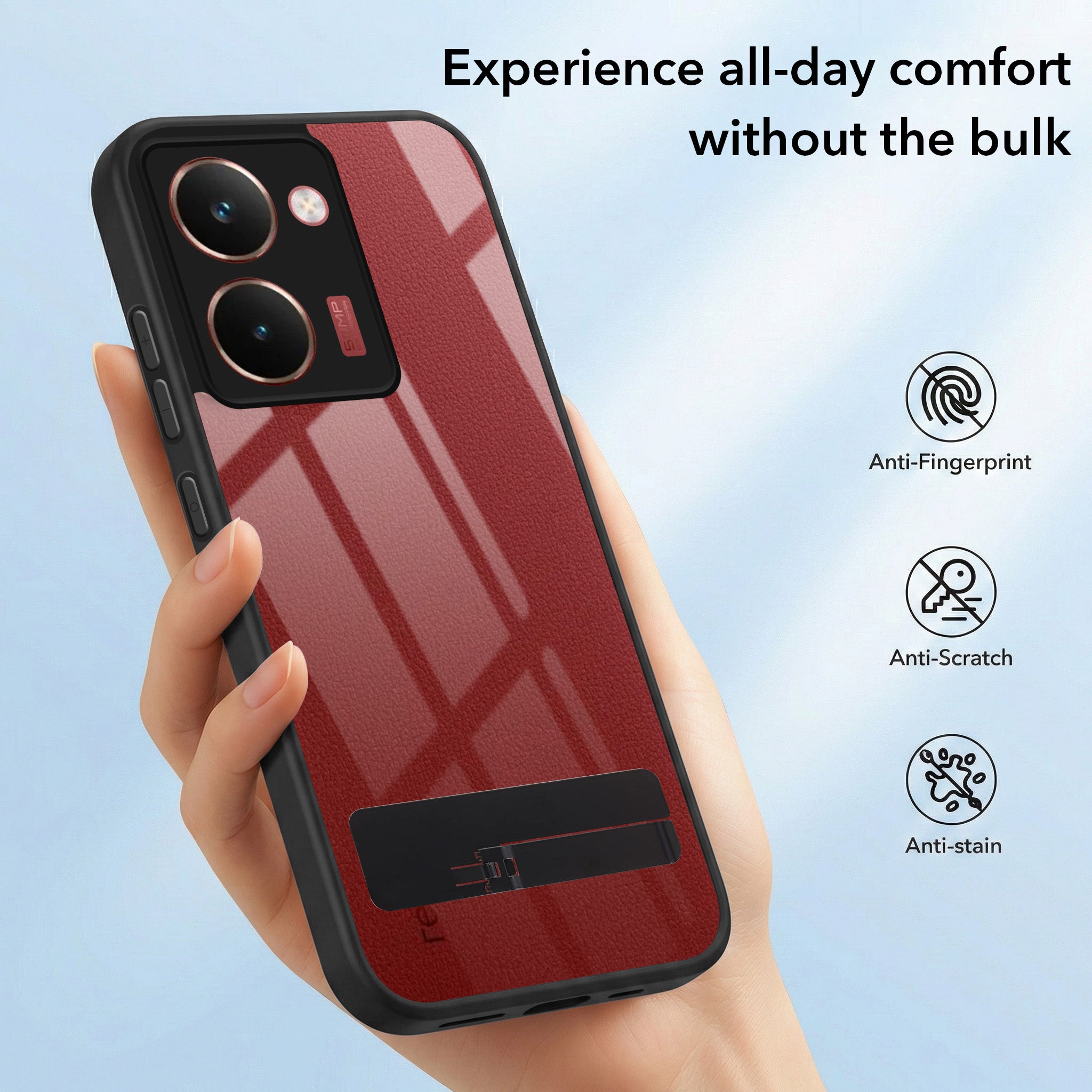 For Realme P3 Ultra Back Cover Case (Built-in Stand | Lifetime Anti Yellow | Kickstand Shockproof | Camera Protection | MagSafe Compatible)