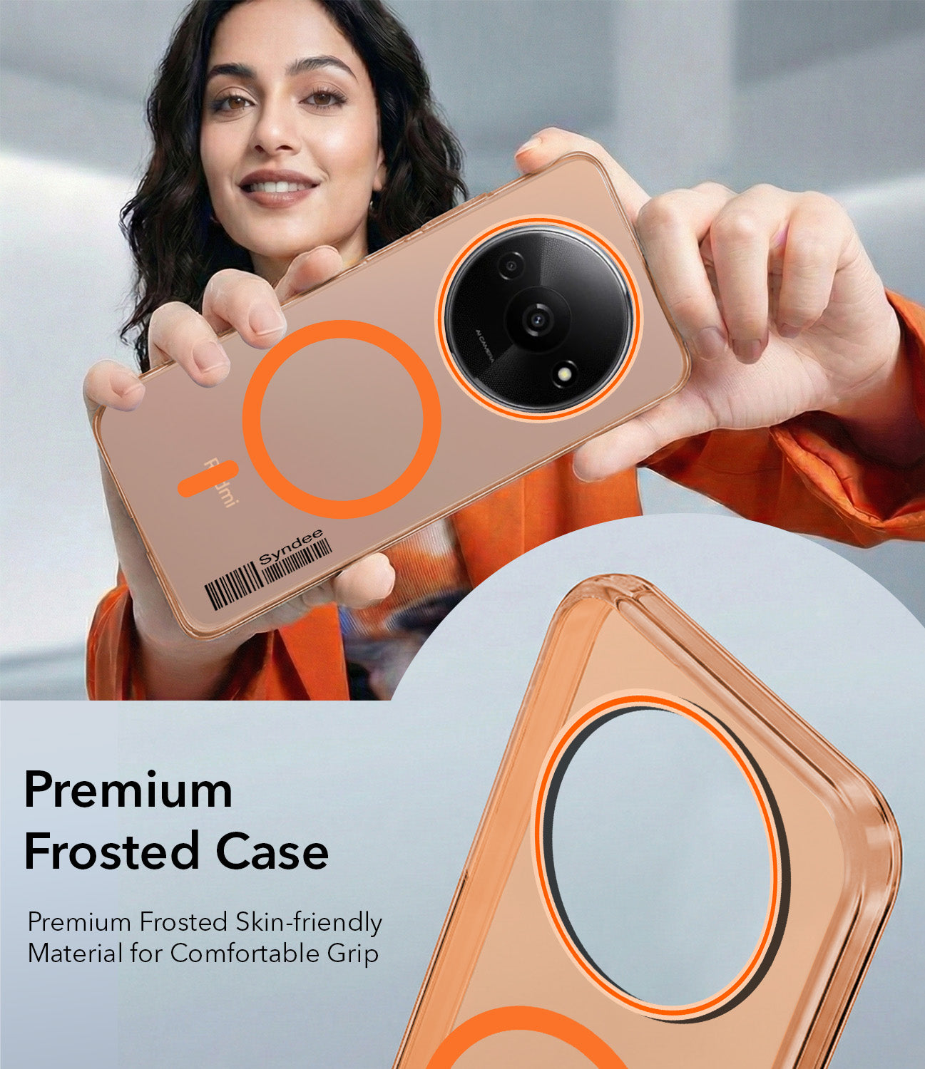 For Redmi A3 2024 | Redmi A3x Back Cover Case (Soft Touch | Camera Bump Protection | MagSafe Compatible | Matte Finish)