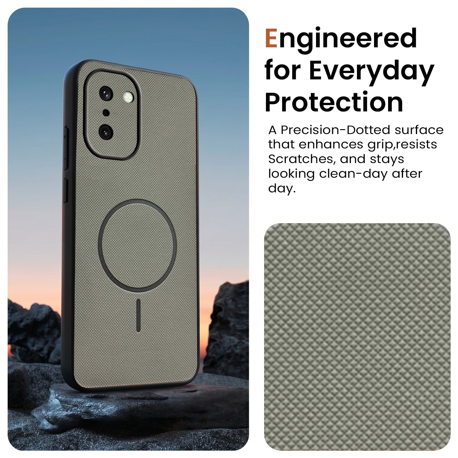 For OnePlus 15R Back Cover Case PU Leather (Texture Grip Design | Professional Minimalist | Camera Protection | Soft and Flexible)