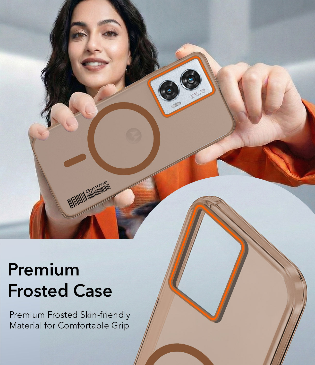For Motorola Moto Edge 50 Fusion Back Cover Case (Soft Touch | Camera Bump Protection | MagSafe Compatible | Matte Finish)