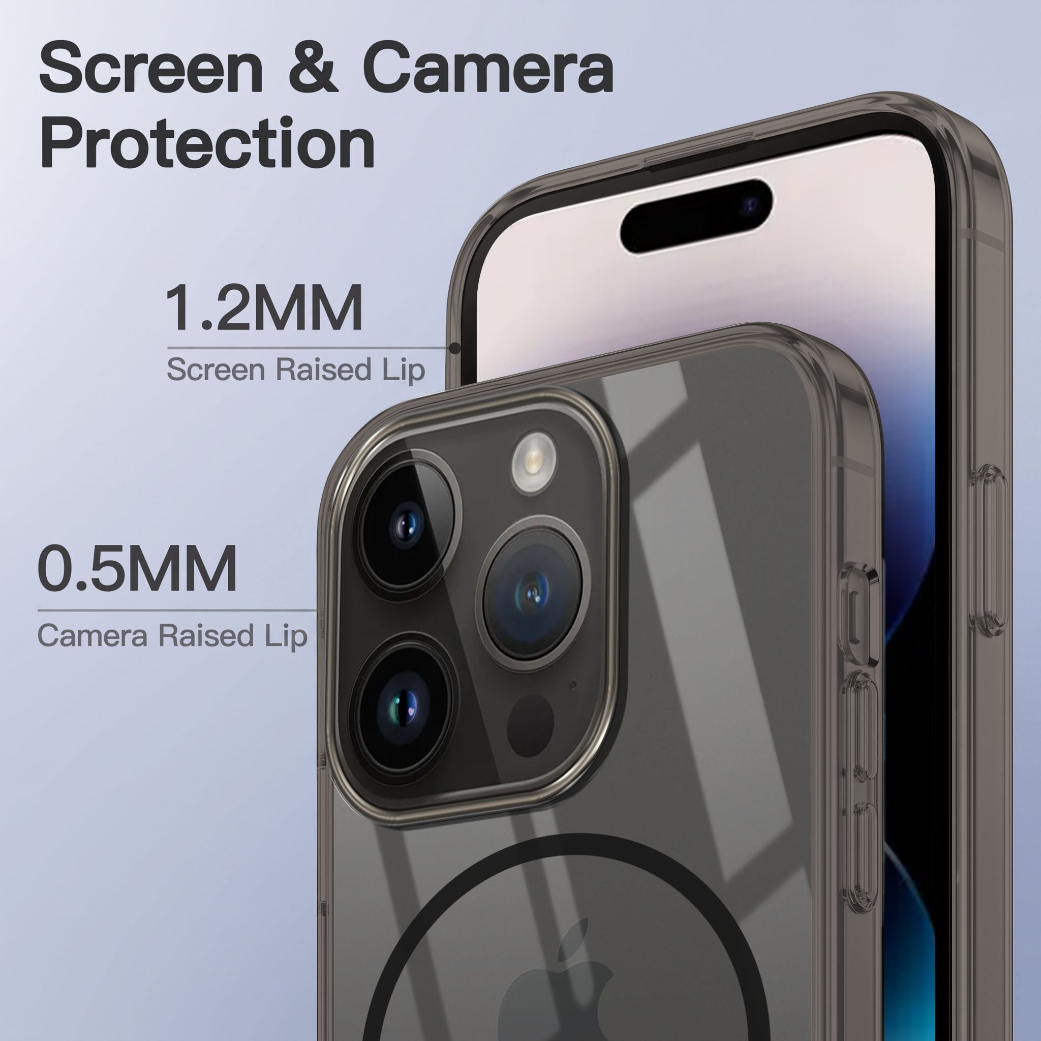 For Apple iPhone 14 Pro Max Back Case Cover Crystal Anti Yellow (Unbreakable PC | MagSafe Wireless Charging Support |Camera Protection Bump)