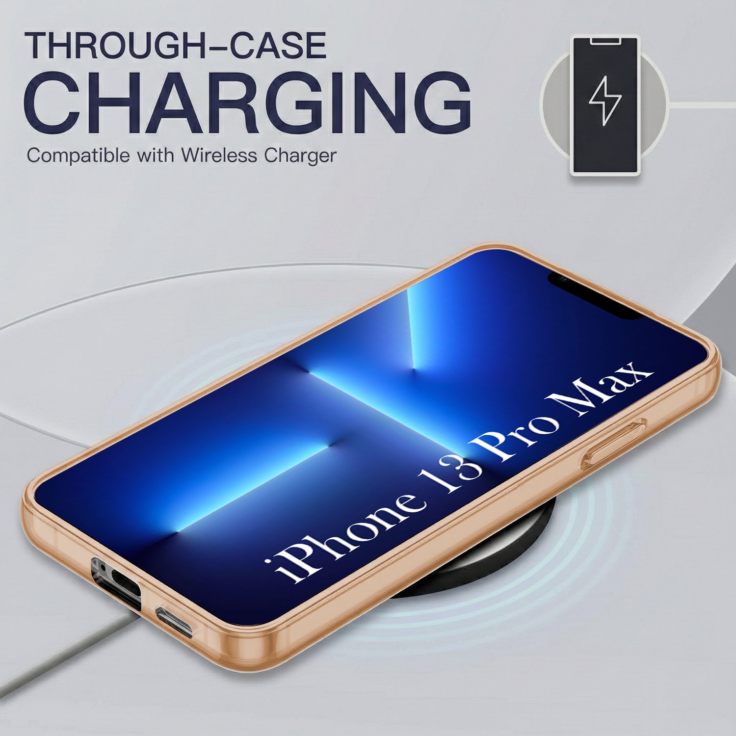 For Apple iPhone 13 Pro Max Back Cover Case Silicone (Slim Paper Thin | Camera Protection Bump | Minimalist Professional | Soft Flexible)