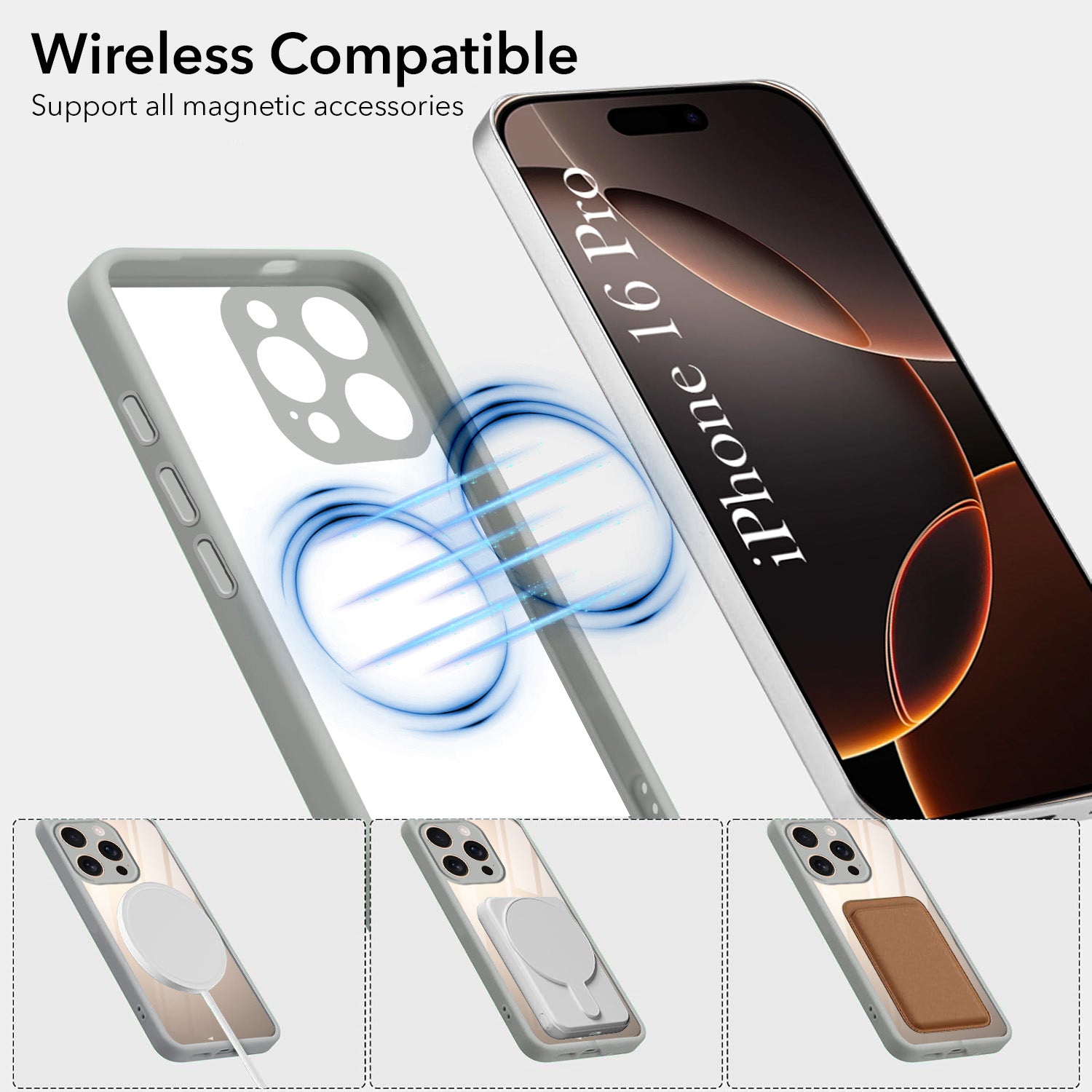 For Apple iPhone 16 Pro Ultra-Hybrid Back Cover Case(Lifetime Anti Yellow | Anti Scratch | Crystal Clear Shockproof)