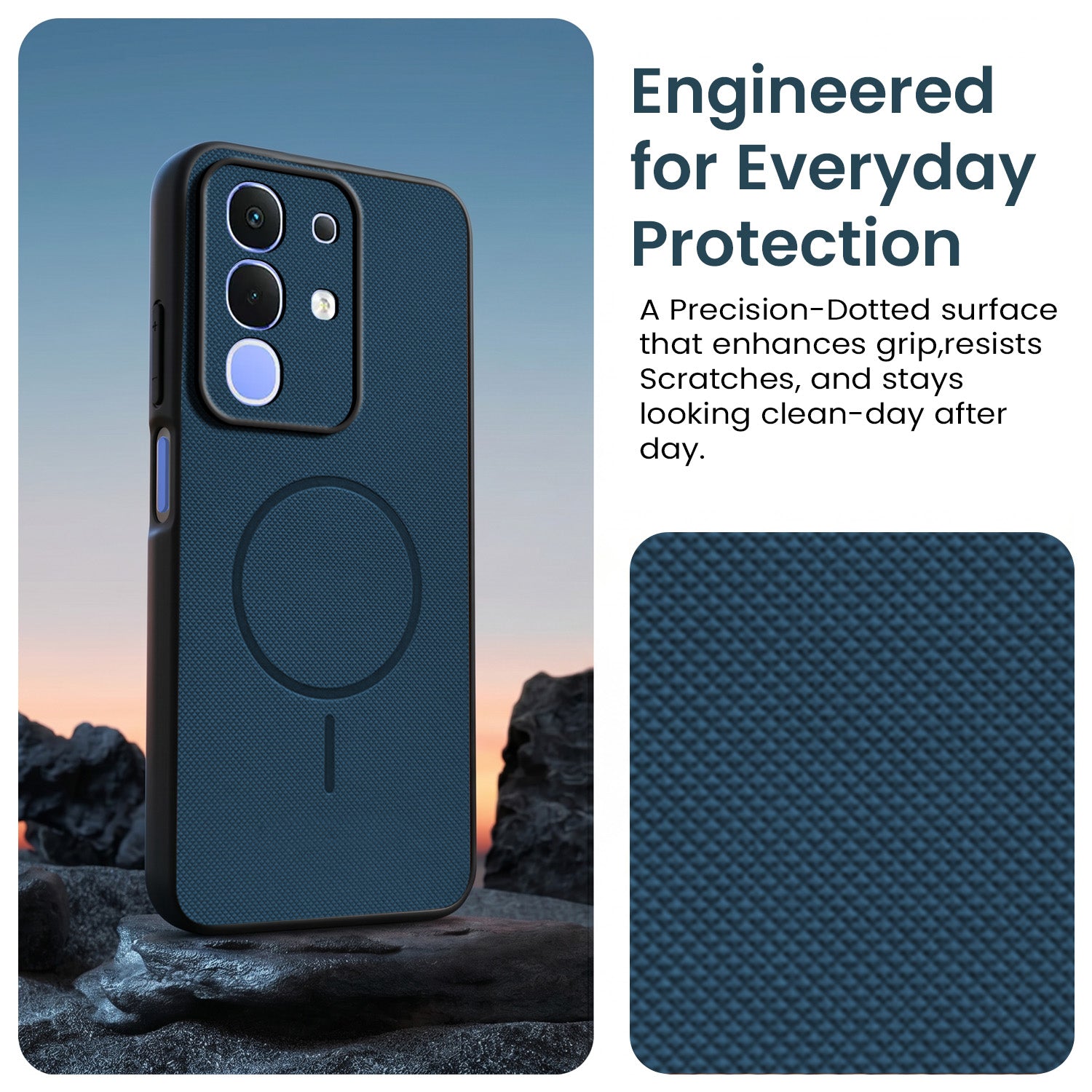 For Vivo iQOO Z10x Back Cover Case PU Leather (Texture Grip Design | Professional Minimalist | Camera Protection | Soft and Flexible)