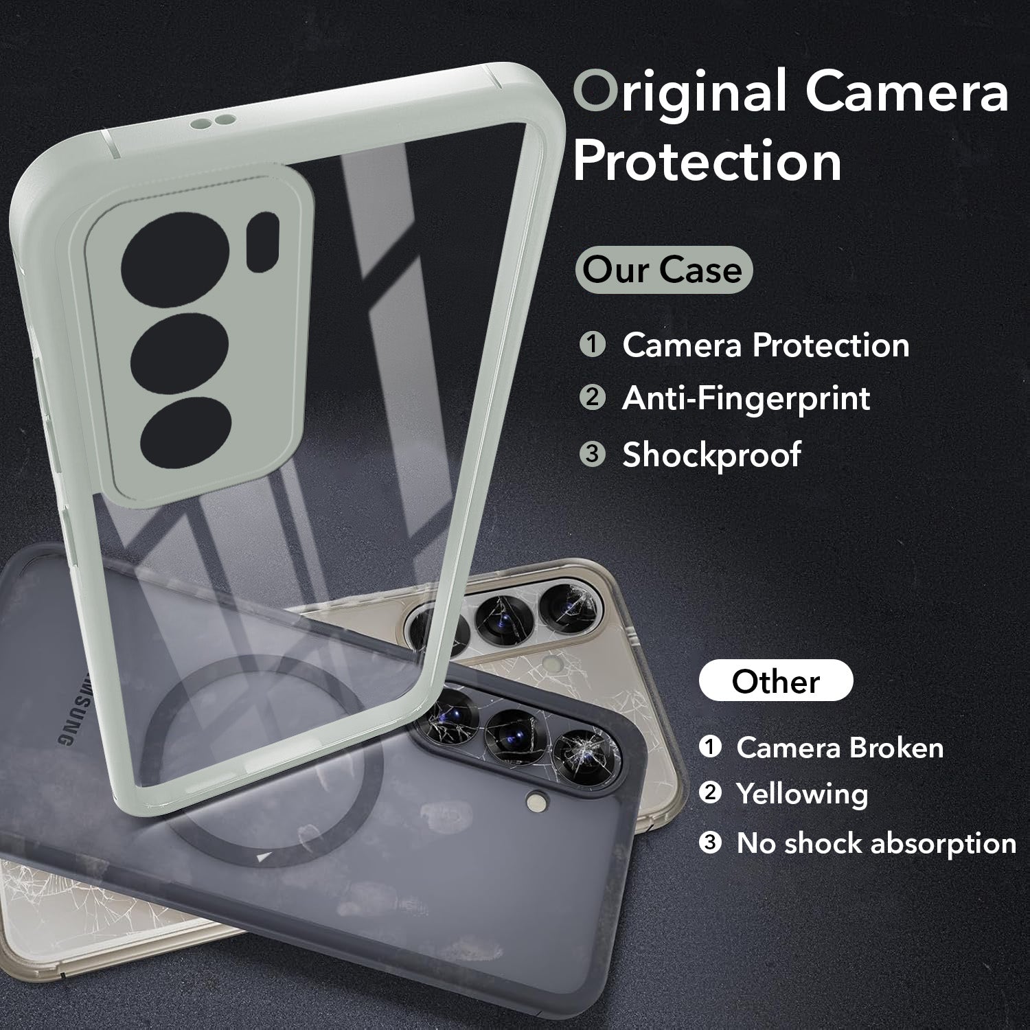 For Oppo Reno12 5G | Oppo Reno 12 5G Back Cover Case (Lifetime Anti Yellow | Anti Scratch | Crystal Clear Shockproof)