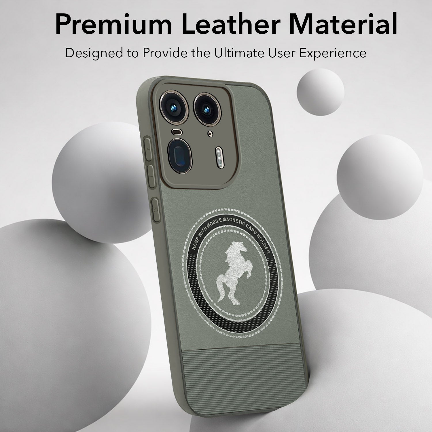 For Motorola Moto Edge 50 Ultra 5G Back Cover Case PU Leather Finish (Professional Minimalist Texture | MagSafe Compatile | Camera Protection | Sleek Sober Formal)
