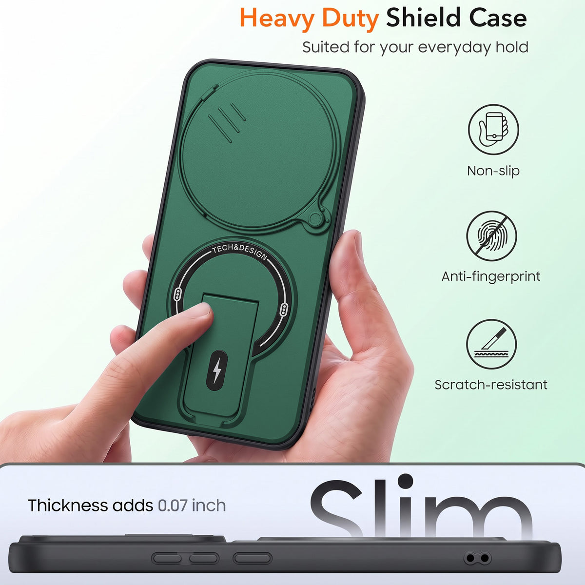 For Vivo X200T Back Case Cover Metallic (Hybrid Armor Kickstand | Sliding Shutter Camera Protection | MagSafe Compatible)