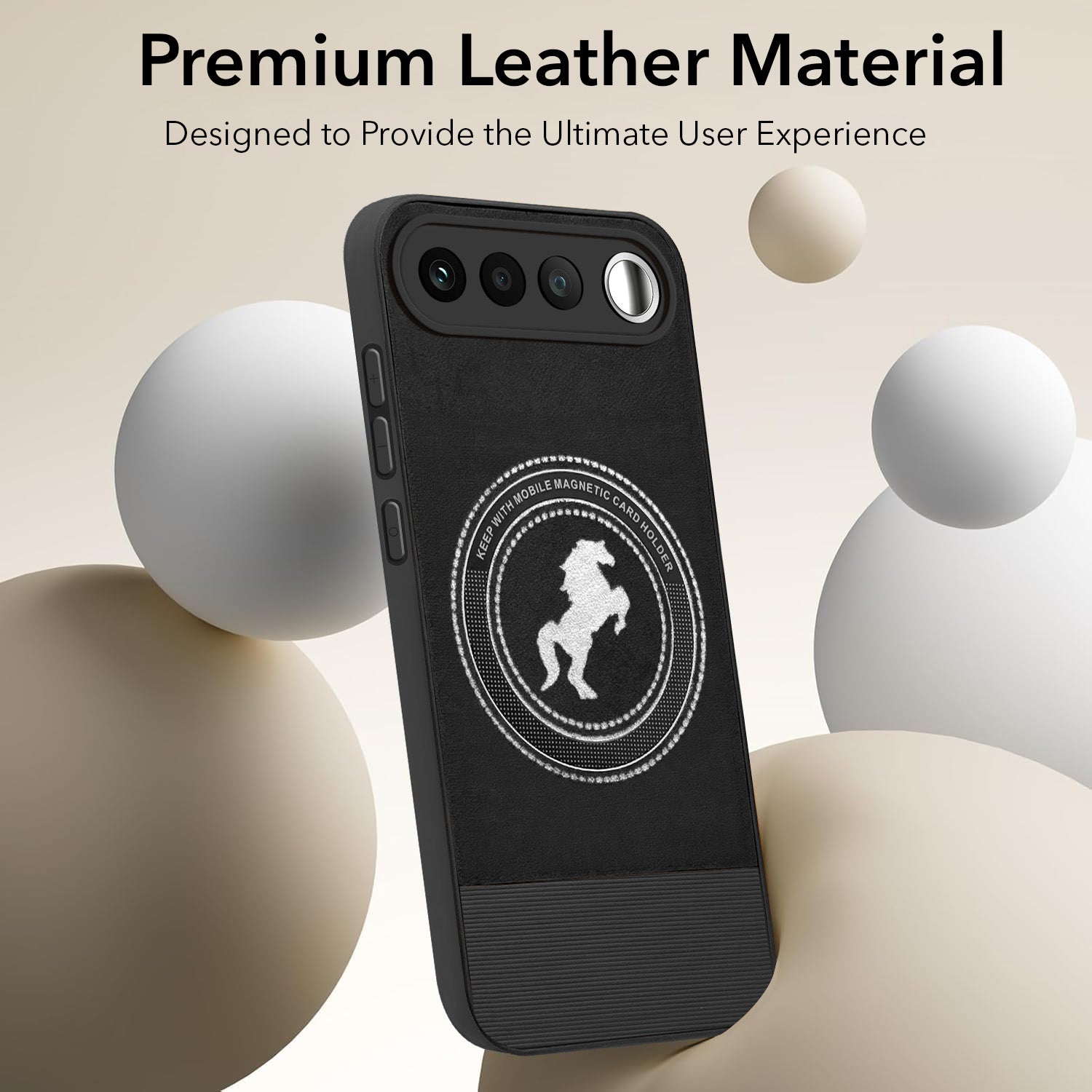 For Realme 16 Back Cover Case PU Leather Finish (Professional Minimalist Texture | MagSafe Compatile | Camera Protection | Sleek Sober Formal)