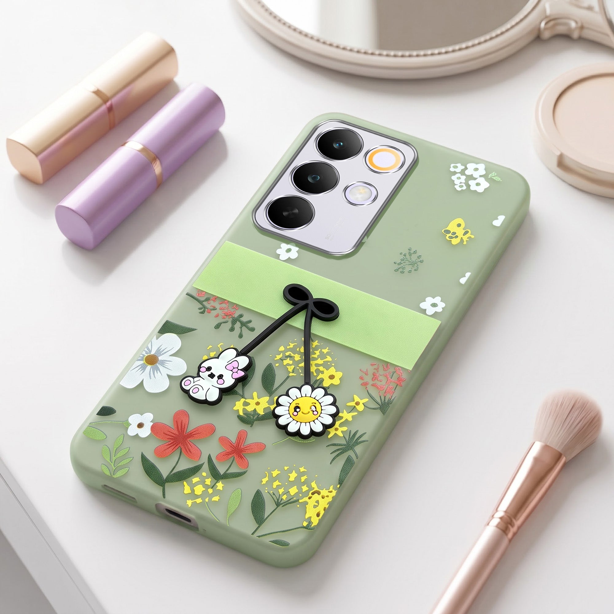 For Realme C85 5G | Realme Narzo 90x Back Cover Case (3D Cute Cartoons | Hard Back Side Soft | atte Premium Finish | HD Printing)