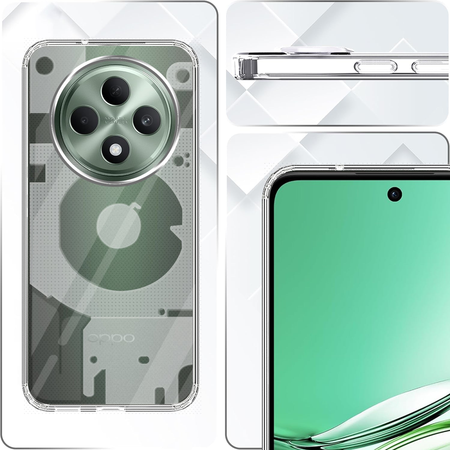 For Oppo F27 Back Cover (Silicone Matte Shockproof Case with Camera Protection | Soft and Flexible | Transparent)
