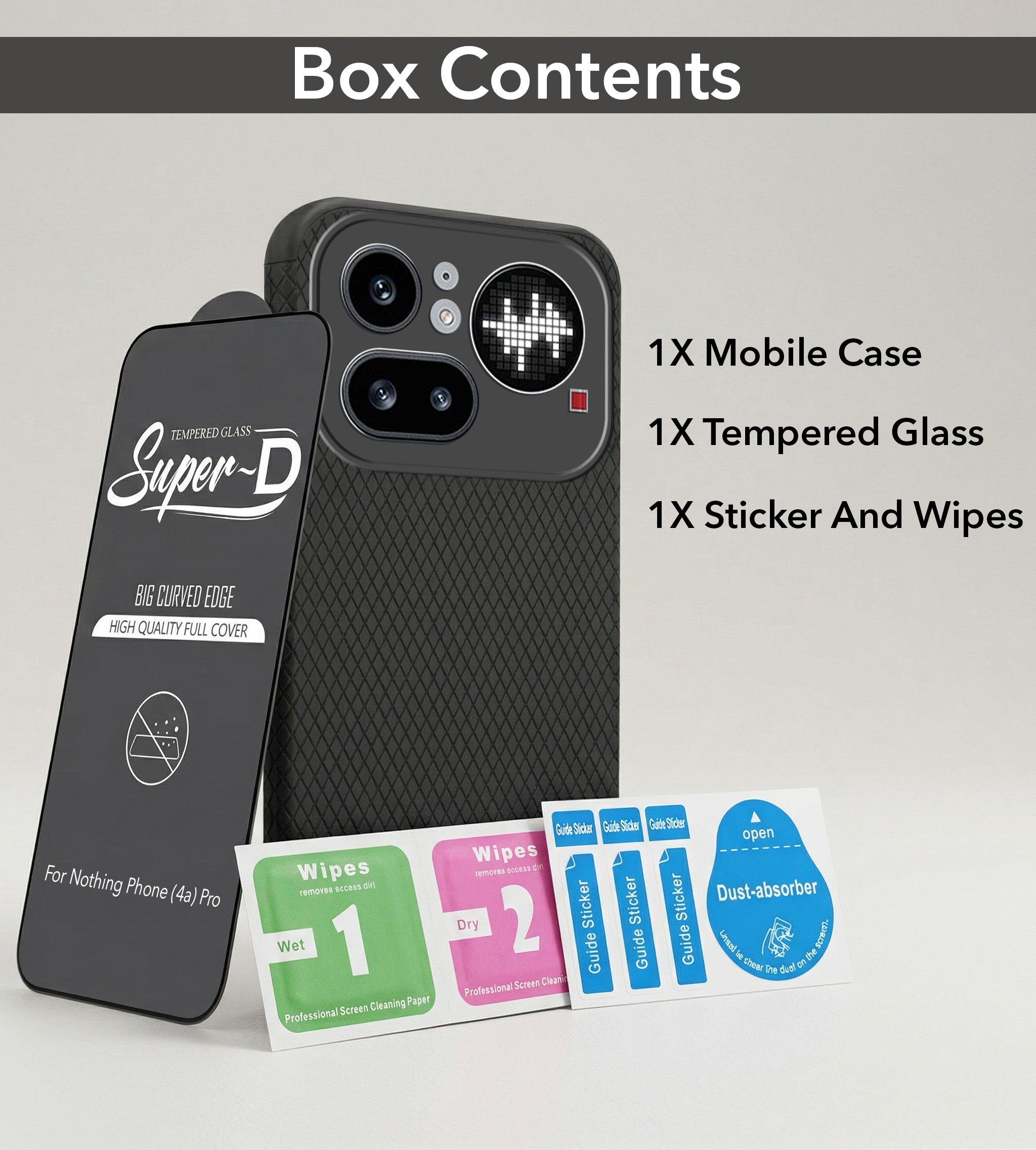 For Nothing Phone 4A Pro 5G Combo with Back Cover and 9H Tempered Glass (Liquid Silicone | Camera Protection | Oleophobic Coating Screen Glass)