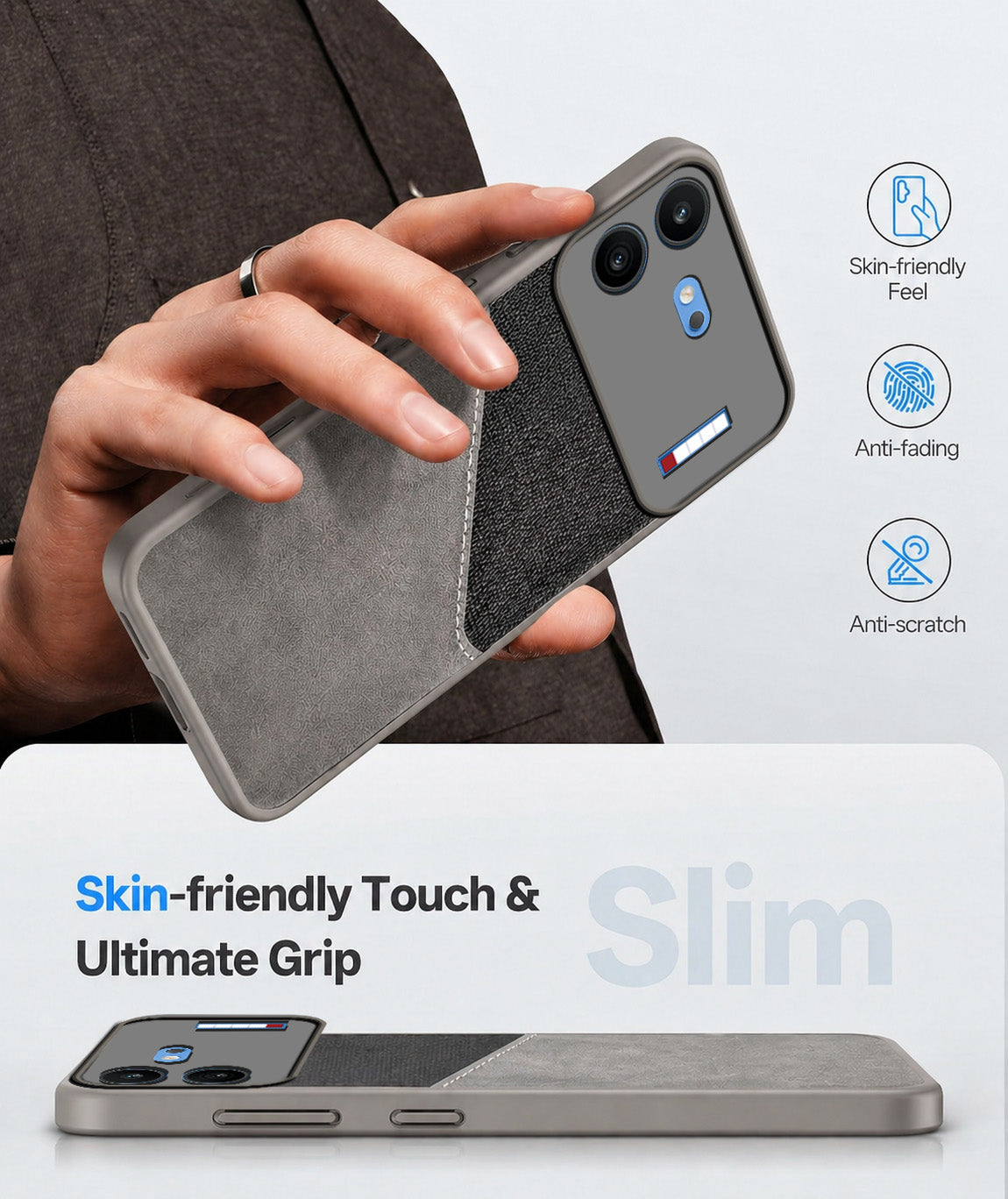 For Nothing Phone 4B 5G Back Cover Case (Dual PU Leather Stitch | Professional Minimalist | Soft and Flexible)