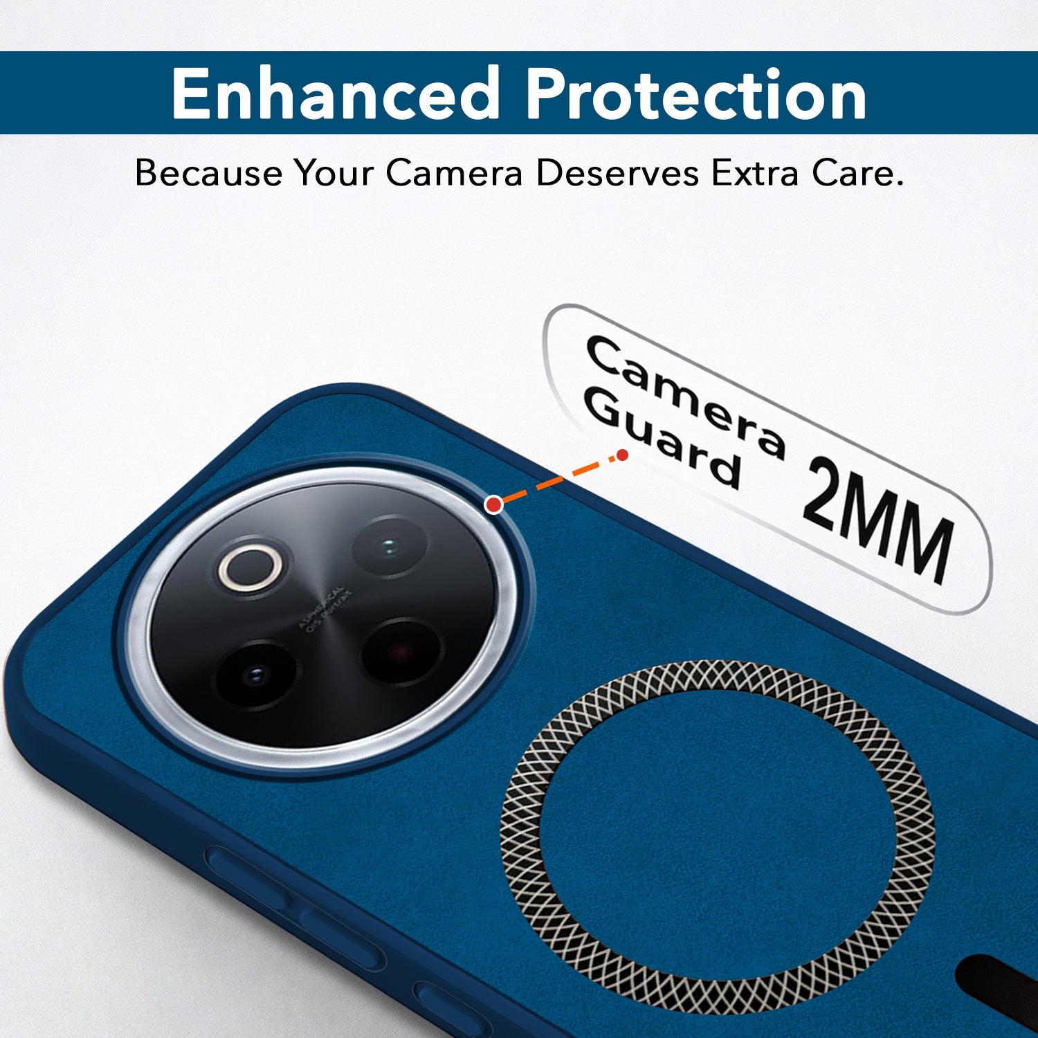 For Vivo iQOO Z10 Back Cover Case Leather Finish (MagSafe Compatible Wireless Charging | Soft Touch | Camera Bump Protection)