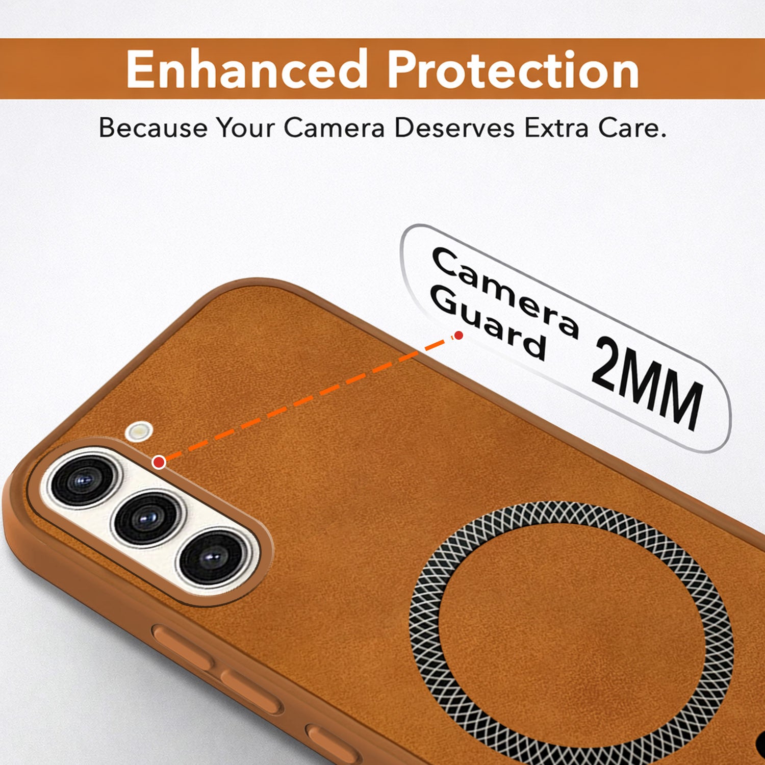 For Samsung Galaxy S23 Plus 5G Back Cover Case Leather Finish (MagSafe Compatible Wireless Charging | Soft Touch | Camera Bump Protection)