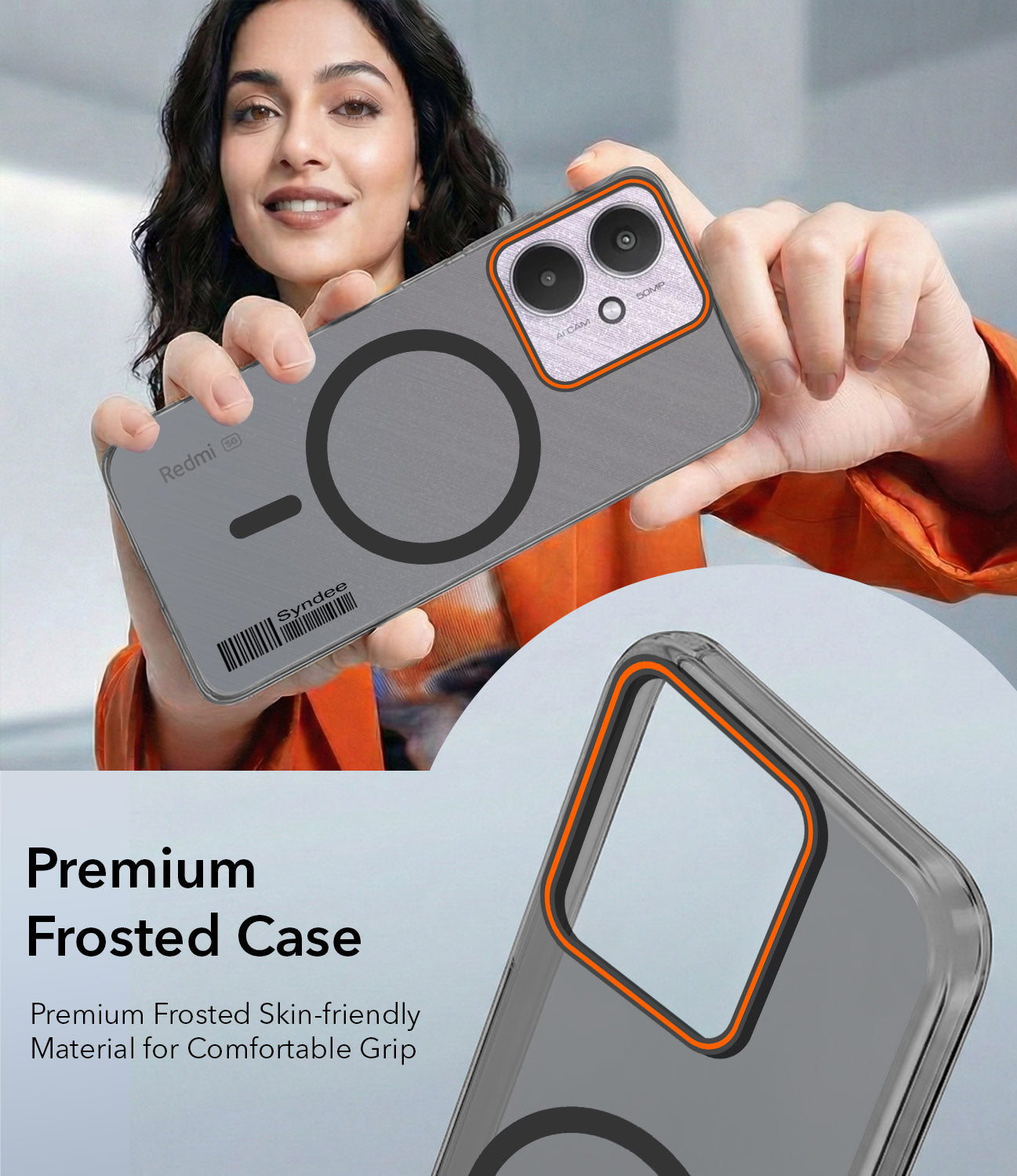 For Xiaomi Redmi 13C 5G Back Cover Case (Soft Touch | Camera Bump Protection | MagSafe Compatible | Matte Finish)