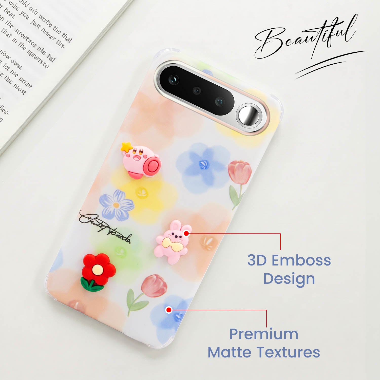 For Realme 16 Back Cover Case (3D Cute Cartoons | Hard Back Side Soft | Matte Premium Finish | HD Printing)