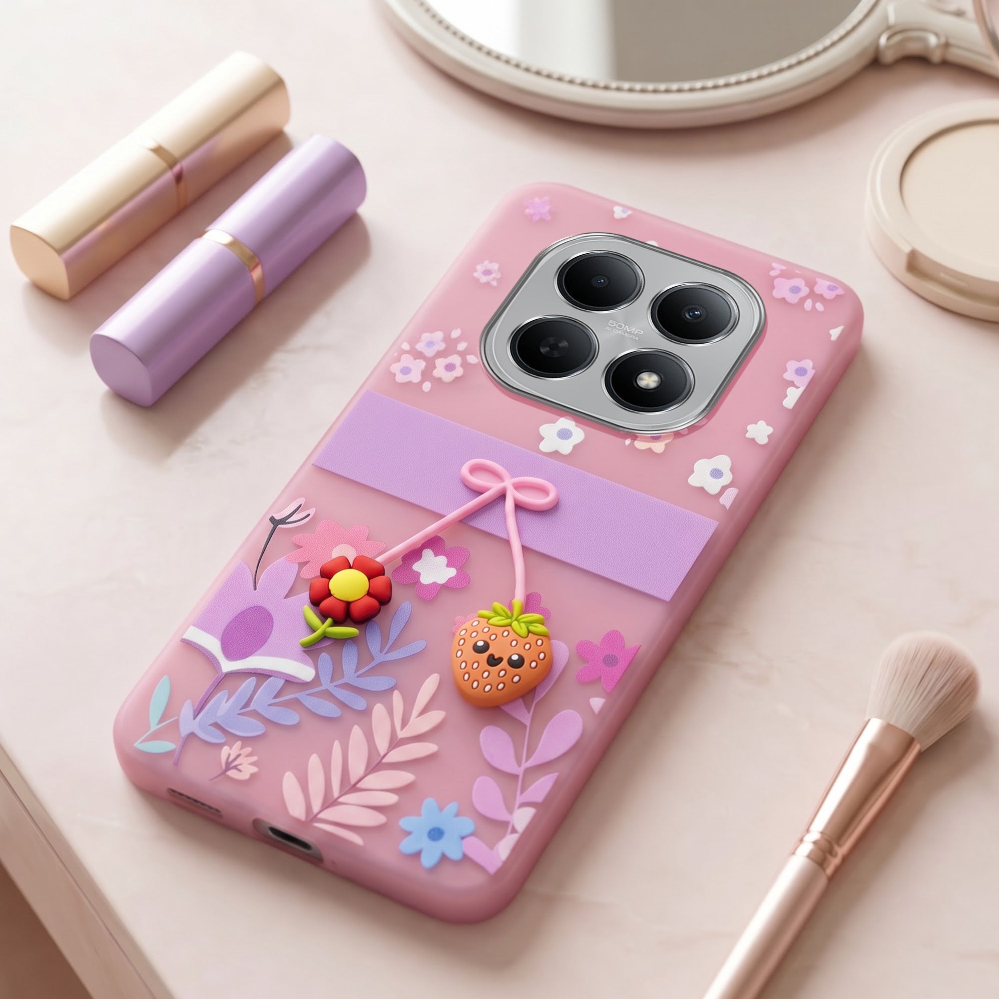 For Poco M8 5G Back Cover Case (3D Cute Cartoons | Hard Back Side Soft | Matte Premium Finish | HD Printing)