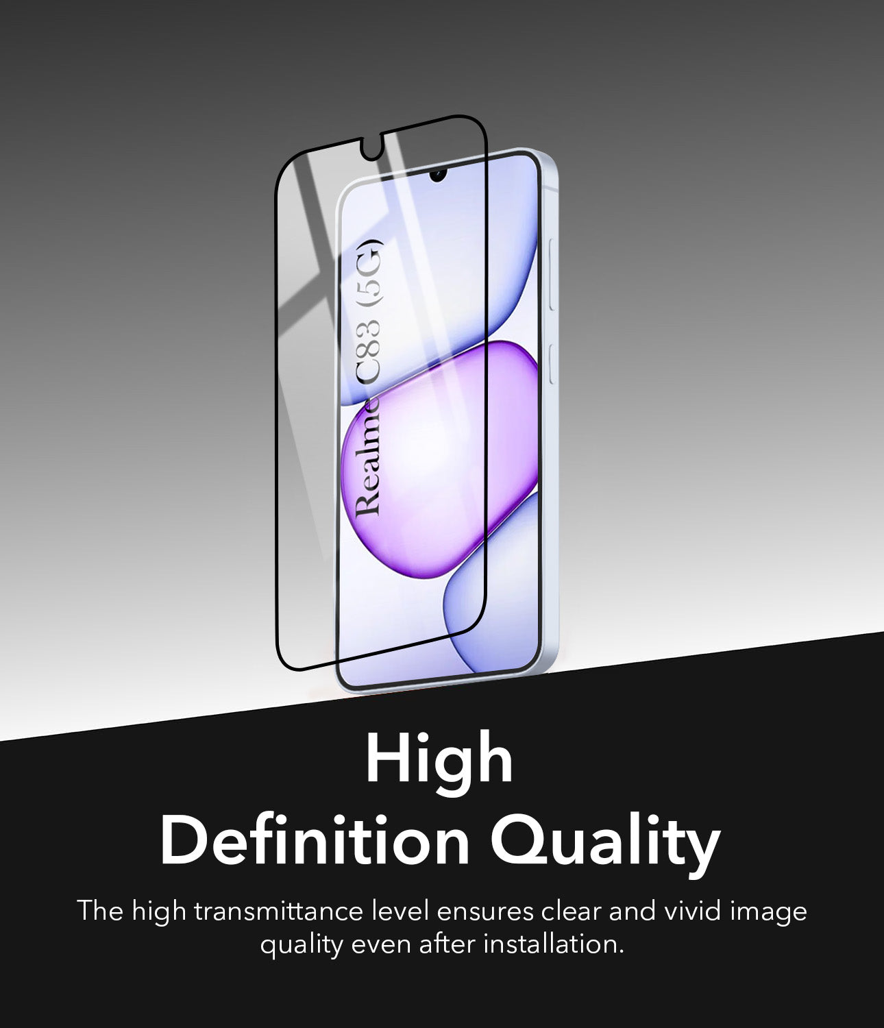 (Pack of 2) Tempered Glass For Realme C83 5G Military-Grade Gorilla Screen Protector With Installation Kit | Shatterproof, Full Coverage, HD Clear, Scratch Resistant