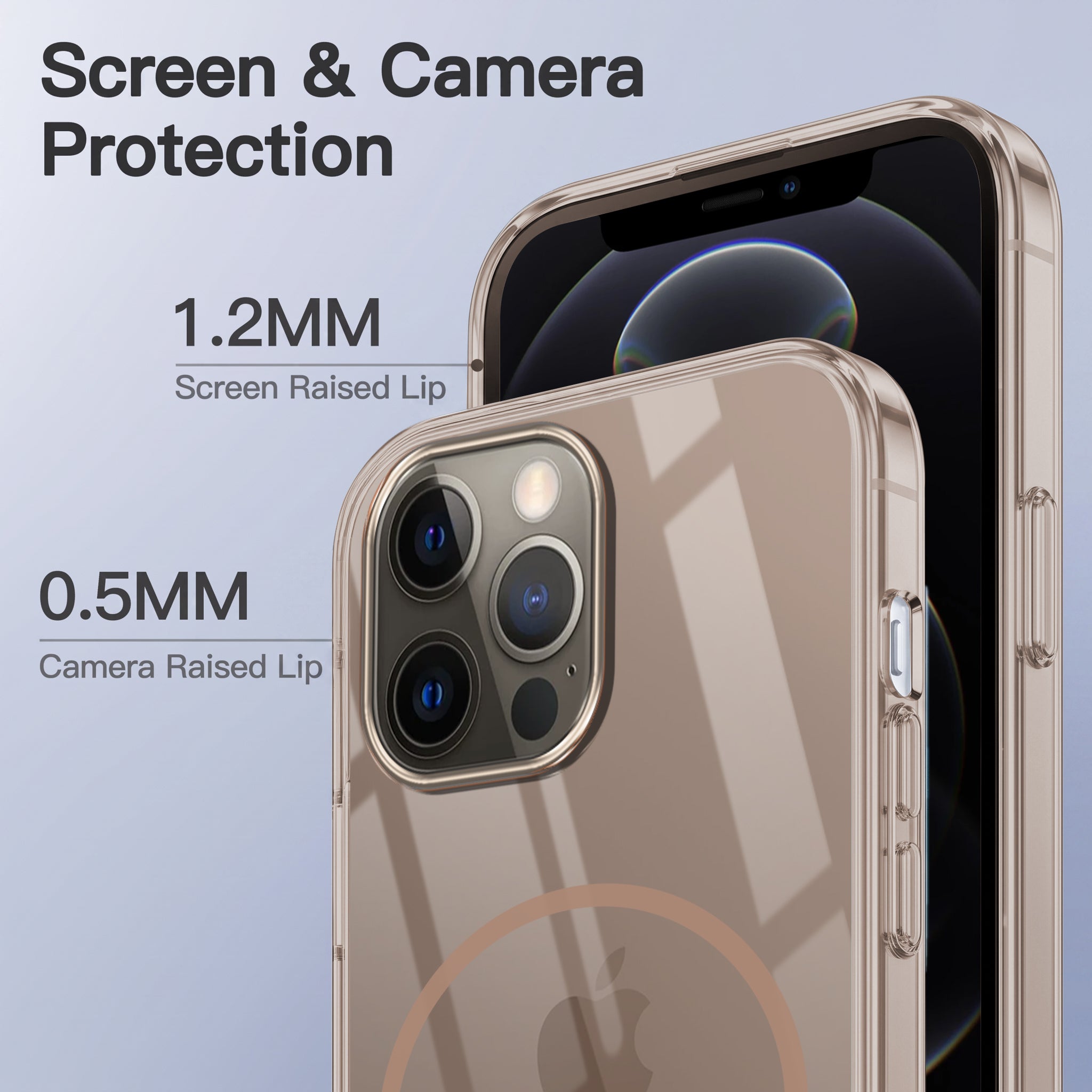 For Apple iPhone 12 Pro Back Case Cover Crystal Anti Yellow (Unbreakable PC | MagSafe Wireless Charging Support |Camera Protection Bump)