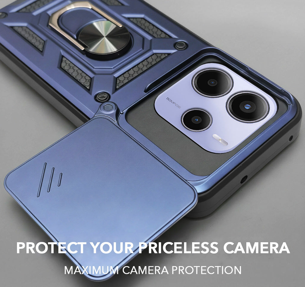 For Redmi Note 14 5G | Redmi Note 14 SE Back Cover Case (Hybrid Dual Armor Polycarbonate)