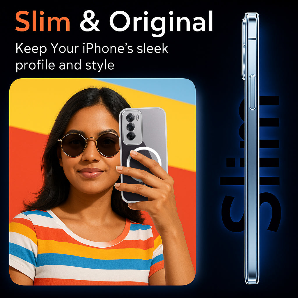For Oppo Reno 12 5G | Oppo Reno 12 5G Back Cover Case Lifetime Anti-Yellow MagSafe Compatible Clear (Sleek Hard Crystal | Shockproof and Camera Protection)
