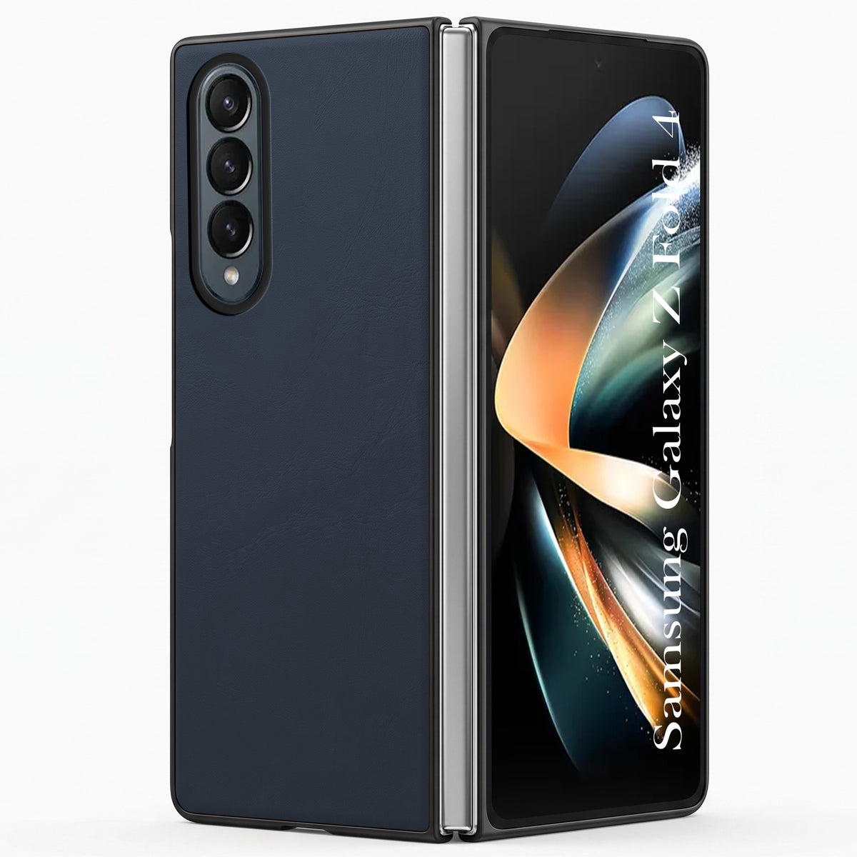 For Samsung Galaxy Z Fold 4 5G Premium Cover Case (Soft Leather Touch | Interior Protective Cloth | Slim 360* Protection)