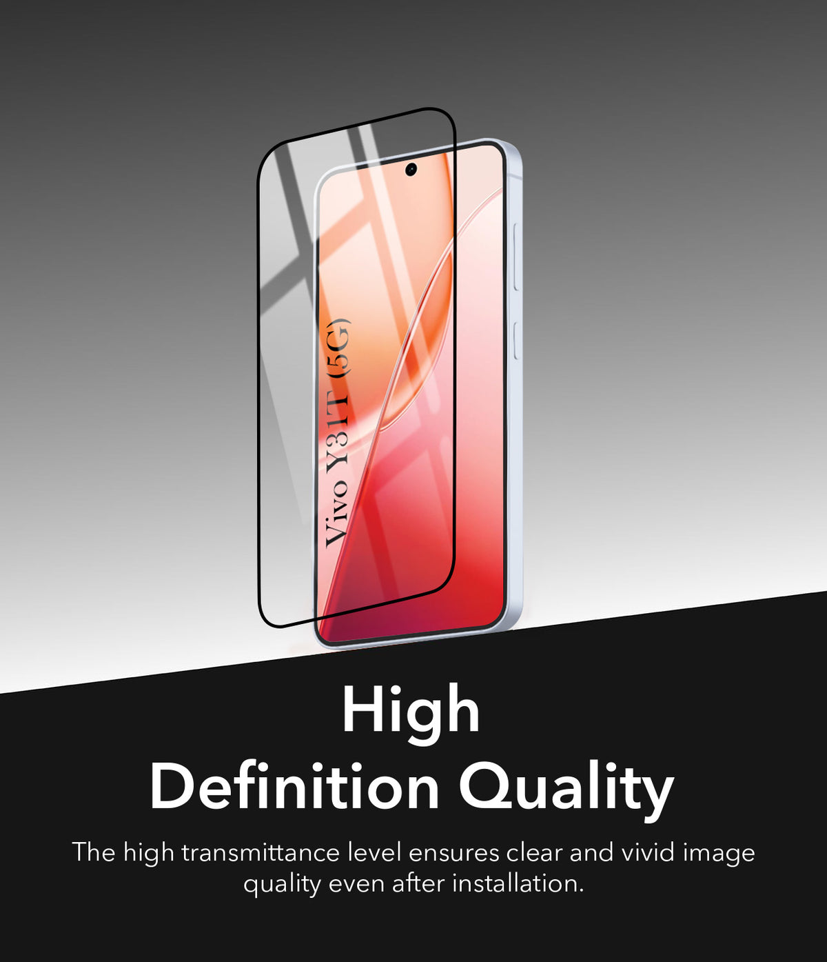 (Pack of 2) Tempered Glass For Vivo Y31T 5G Military-Grade Gorilla Tempered Glass Screen Protector With Installation Kit | Shatterproof, Full Coverage, HD Clear, Scratch Resistant