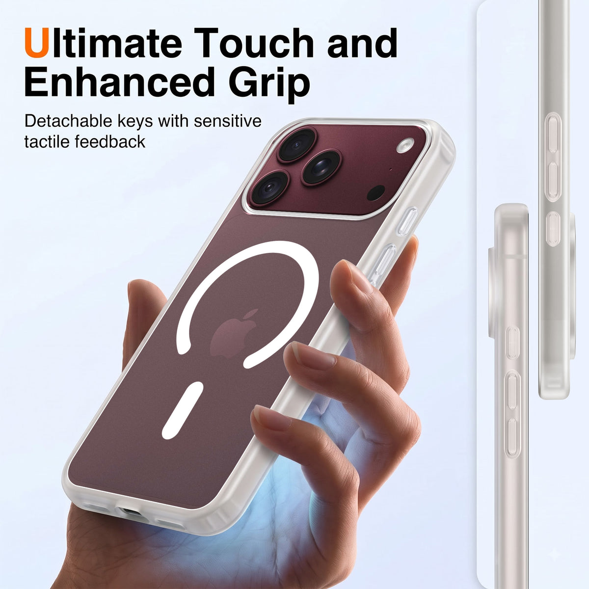 For Apple iPhone 18 Pro Matte Finish Back Case Cover (MagSafe Compatible | Translucent Soft Touch | Slim and Unbreakable)
