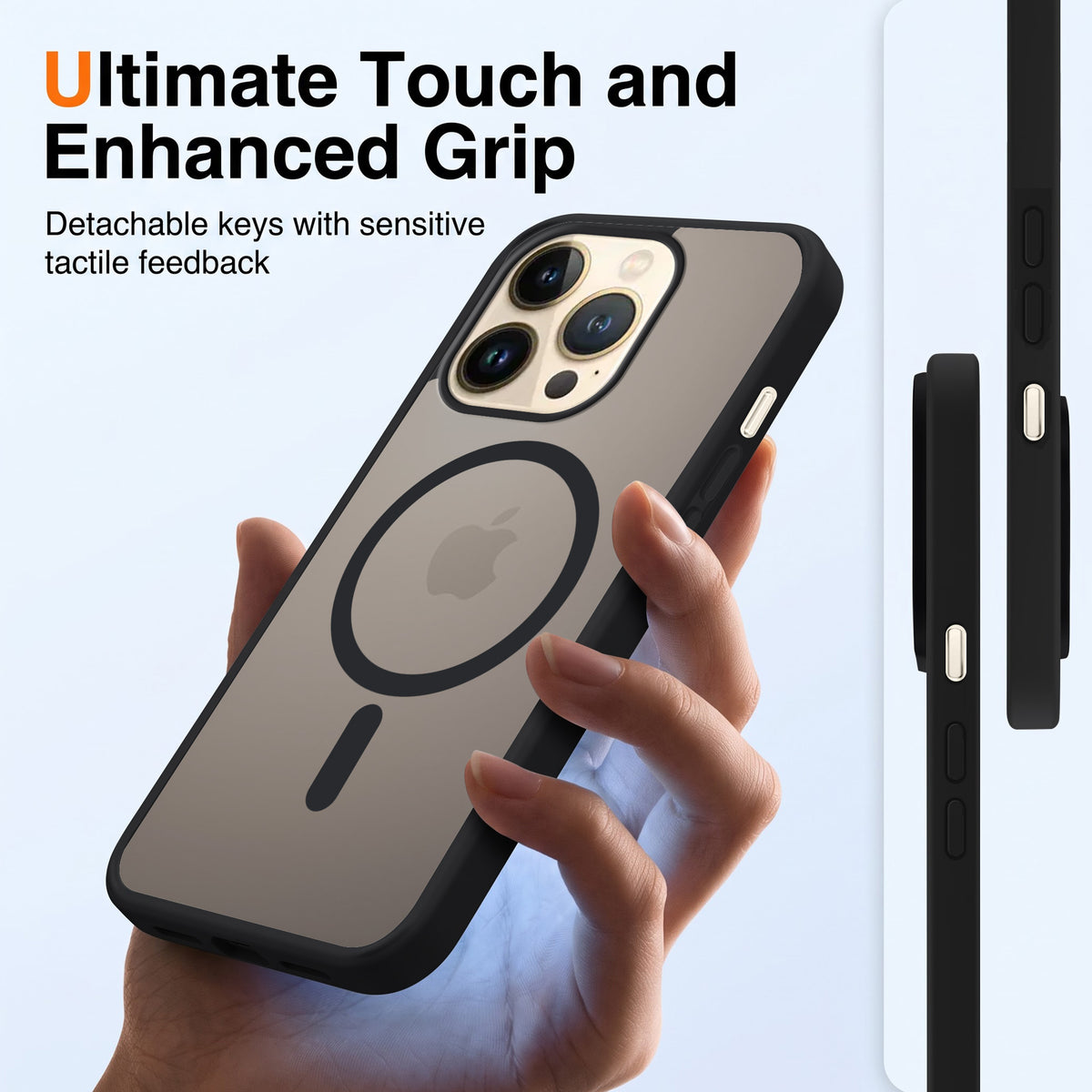 For Apple iPhone 13 Pro Max Matte Finish Back Case Cover (MagSafe Compatible | Translucent Soft Touch | Slim and Unbreakable)