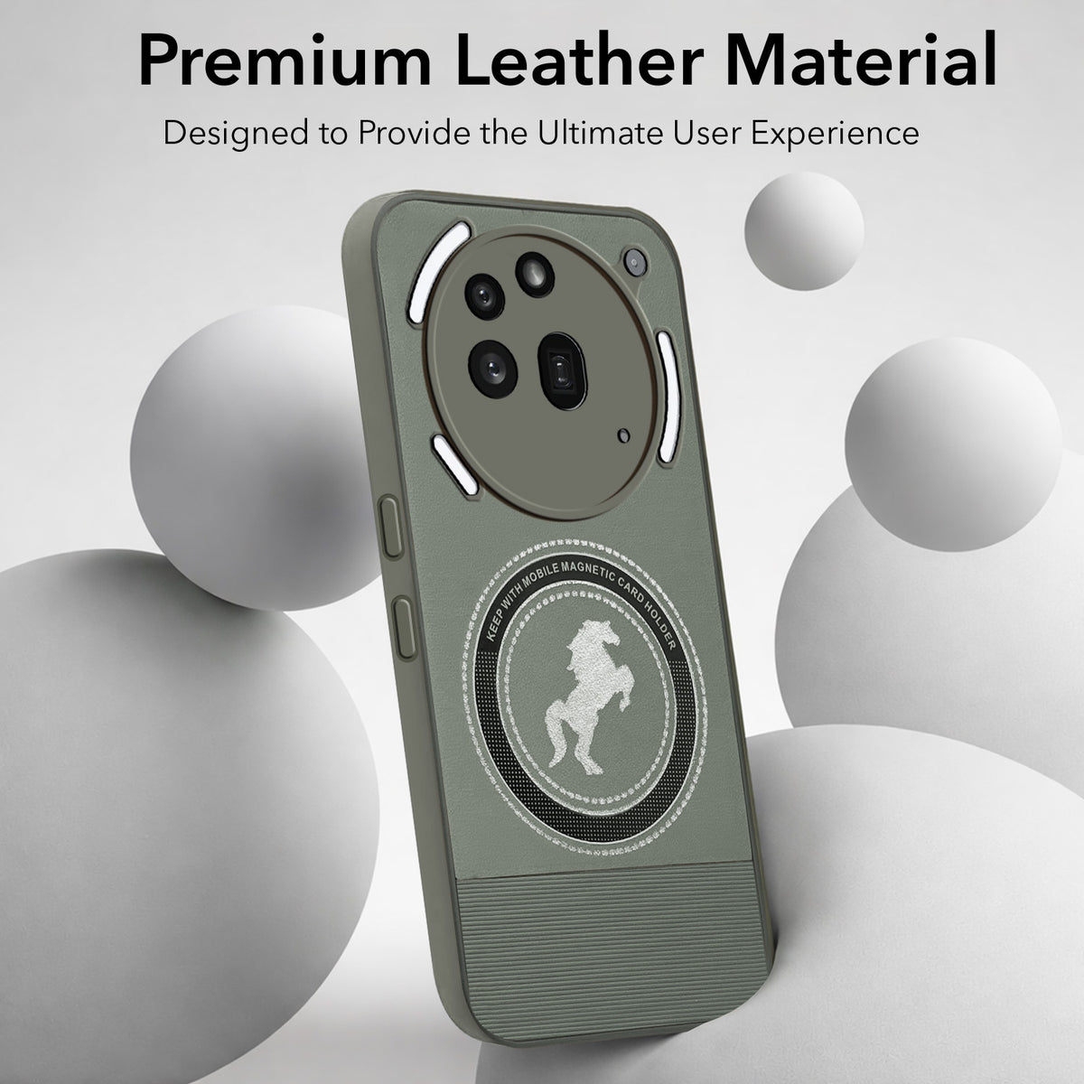 For Nothing Phone 3A Pro 5G Back Cover Case PU Leather Finish (Professional Minimalist Texture | MagSafe Compatile | Camera Protection | Sleek Sober Formal)