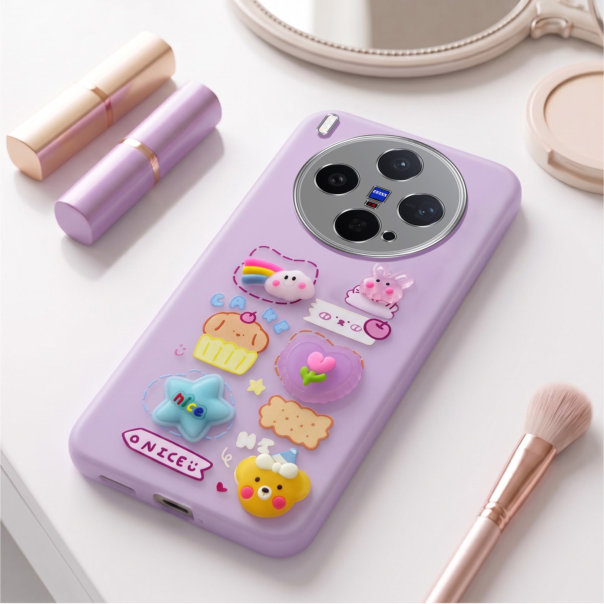 For Vivo X300 5G Back Cover Case (3D Cute Cartoons | Hard Back Side Soft | Matte Premium Finish | HD Printing)
