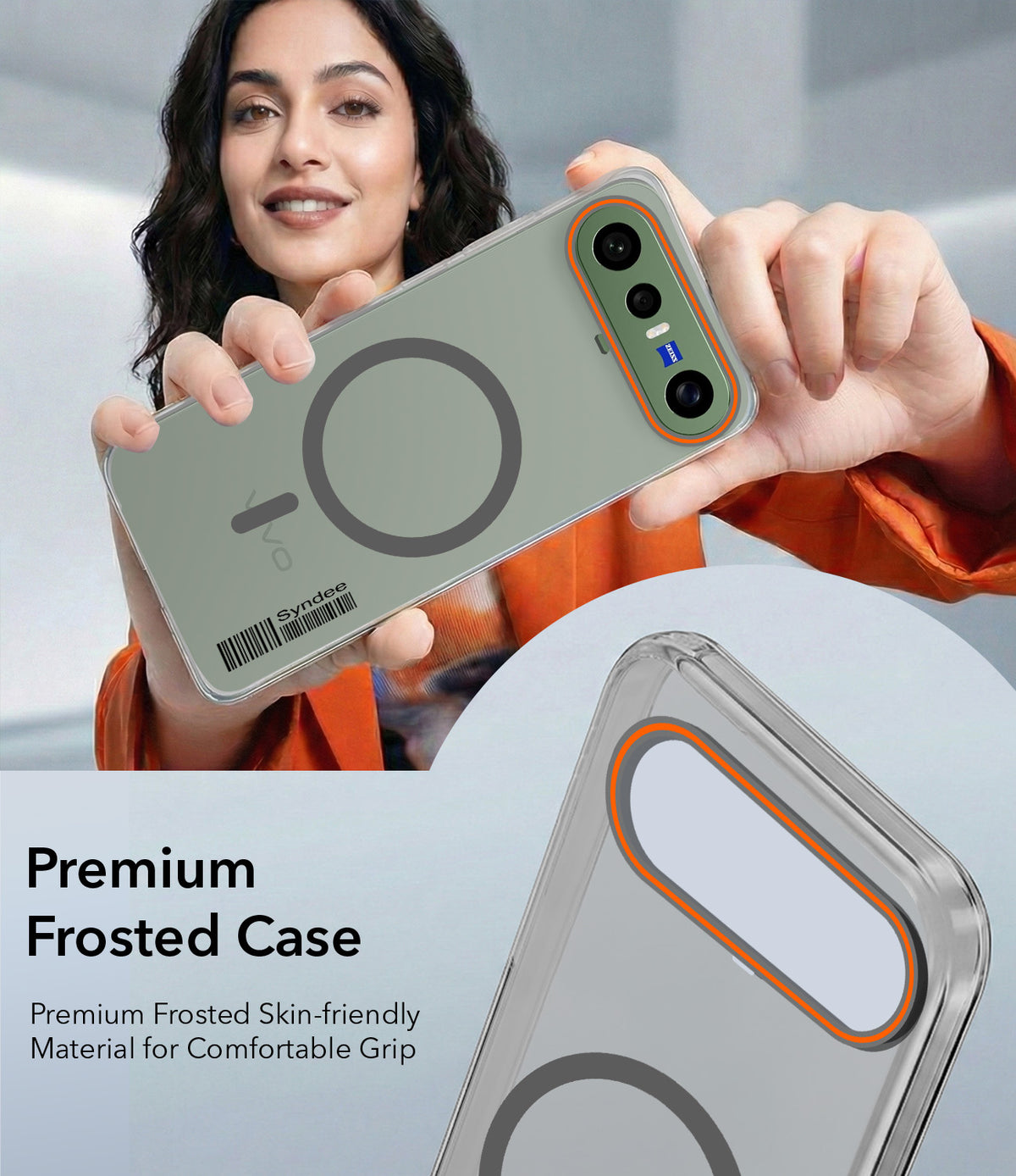 For Vivo X300 FE Back Cover Case (Soft Touch | Camera Bump Protection | MagSafe Compatible | Matte Finish)