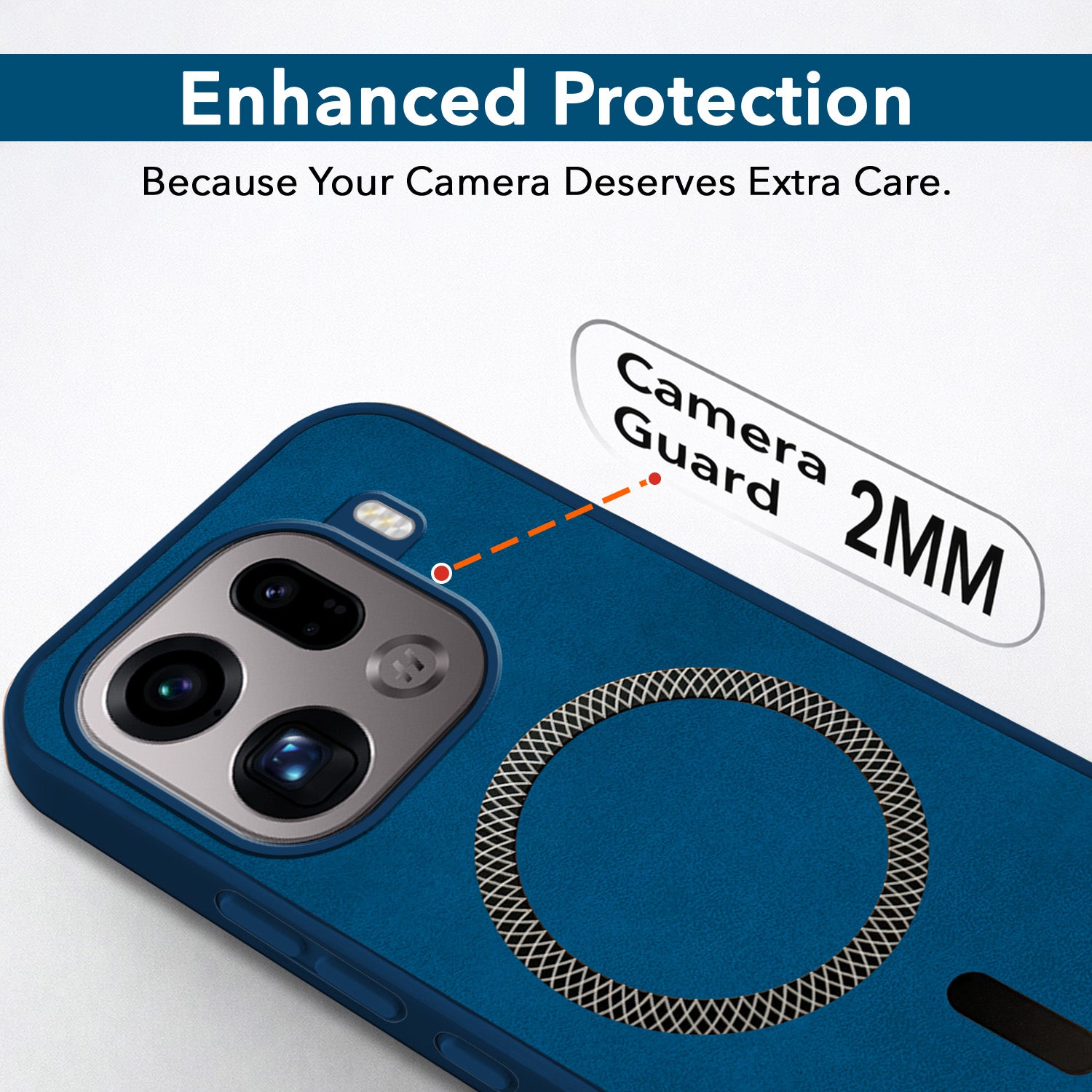 For Oppo Find X9 Pro Back Cover Case Leather Finish (MagSafe Compatible Wireless Charging | Soft Touch | Camera Bump Protection)