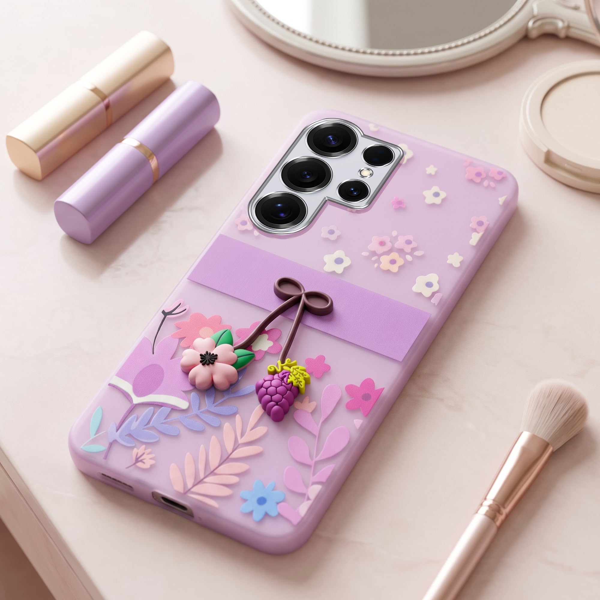 For Samsung Galaxy S25 Ultra Back Cover Case (3D Cute Cartoons | Hard Back Side Soft | Matte Premium Finish | HD Printing)