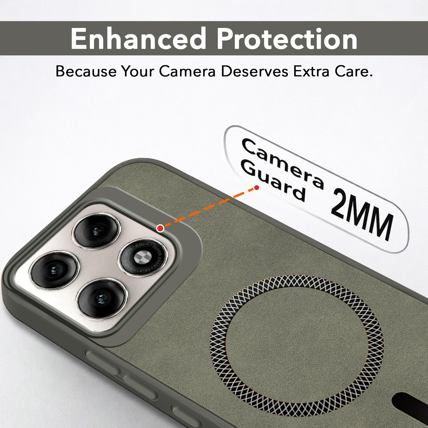For Motorola Moto Edge 70 Pro Back Cover Case Leather Finish (MagSafe Compatible Wireless Charging | Soft Touch | Camera Bump Protection)