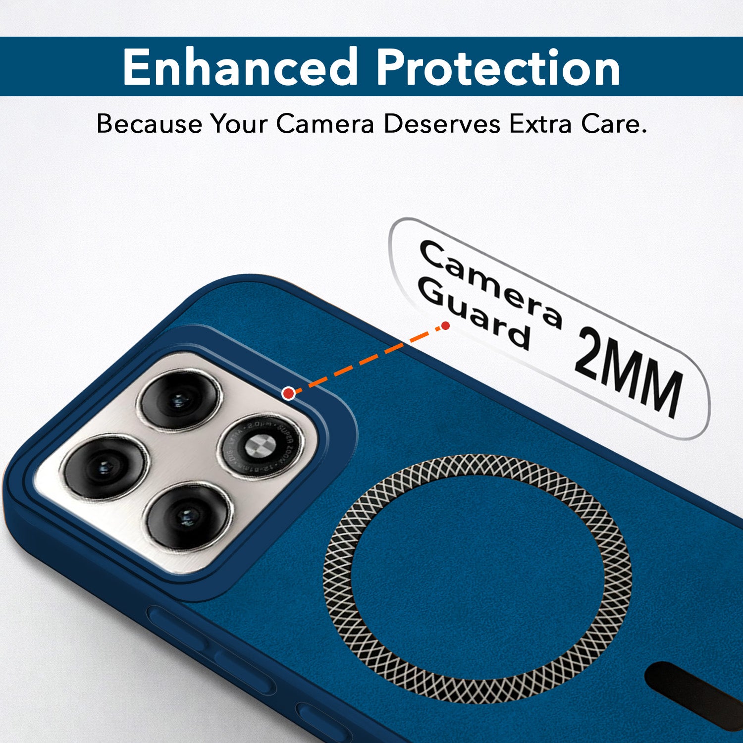 For Motorola Moto Edge 70 Pro Back Cover Case Leather Finish (MagSafe Compatible Wireless Charging | Soft Touch | Camera Bump Protection)