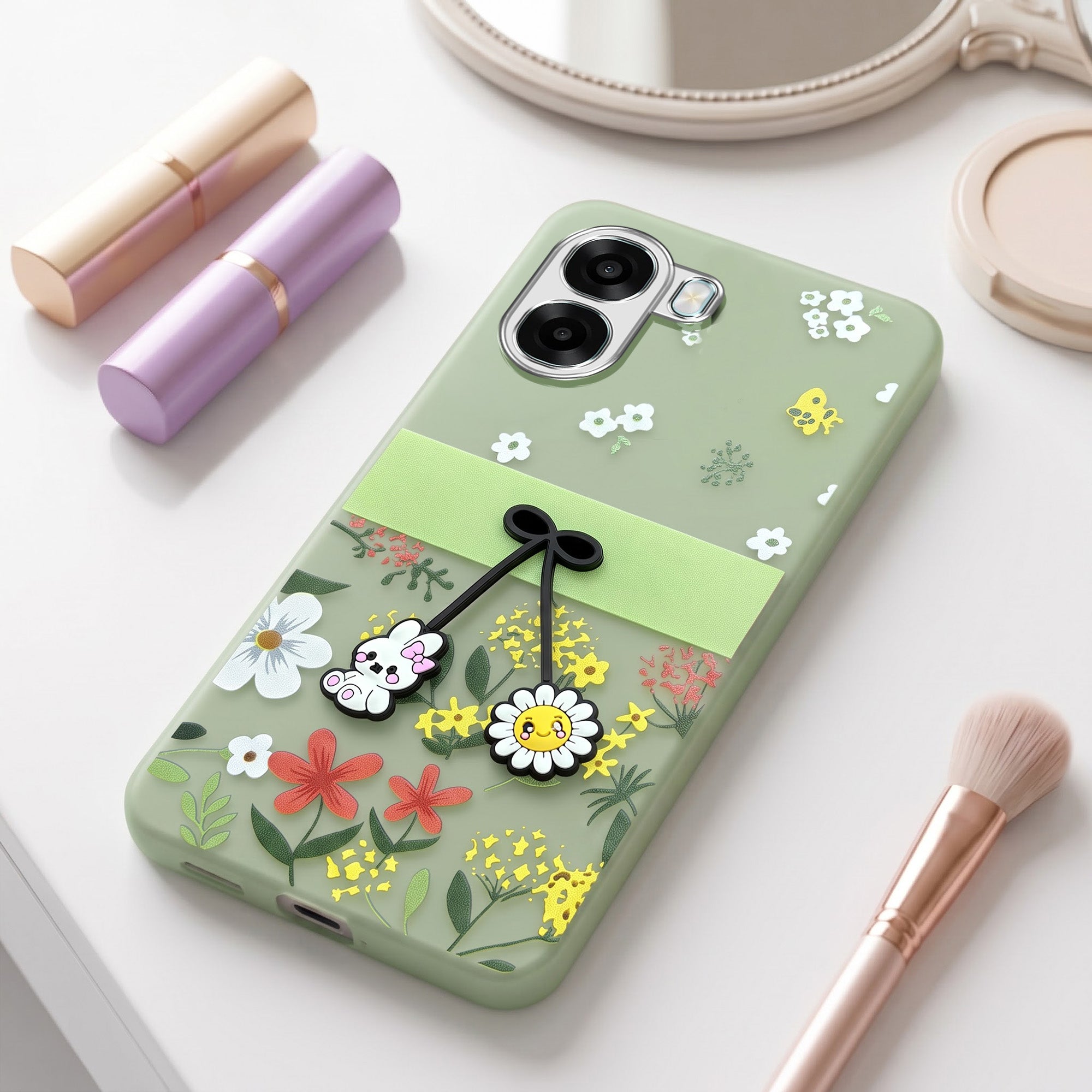 For Oppo K14x 5G Back Cover Case (3D Cute Cartoons | Hard Back Side Soft | Matte Premium Finish | HD Printing)
