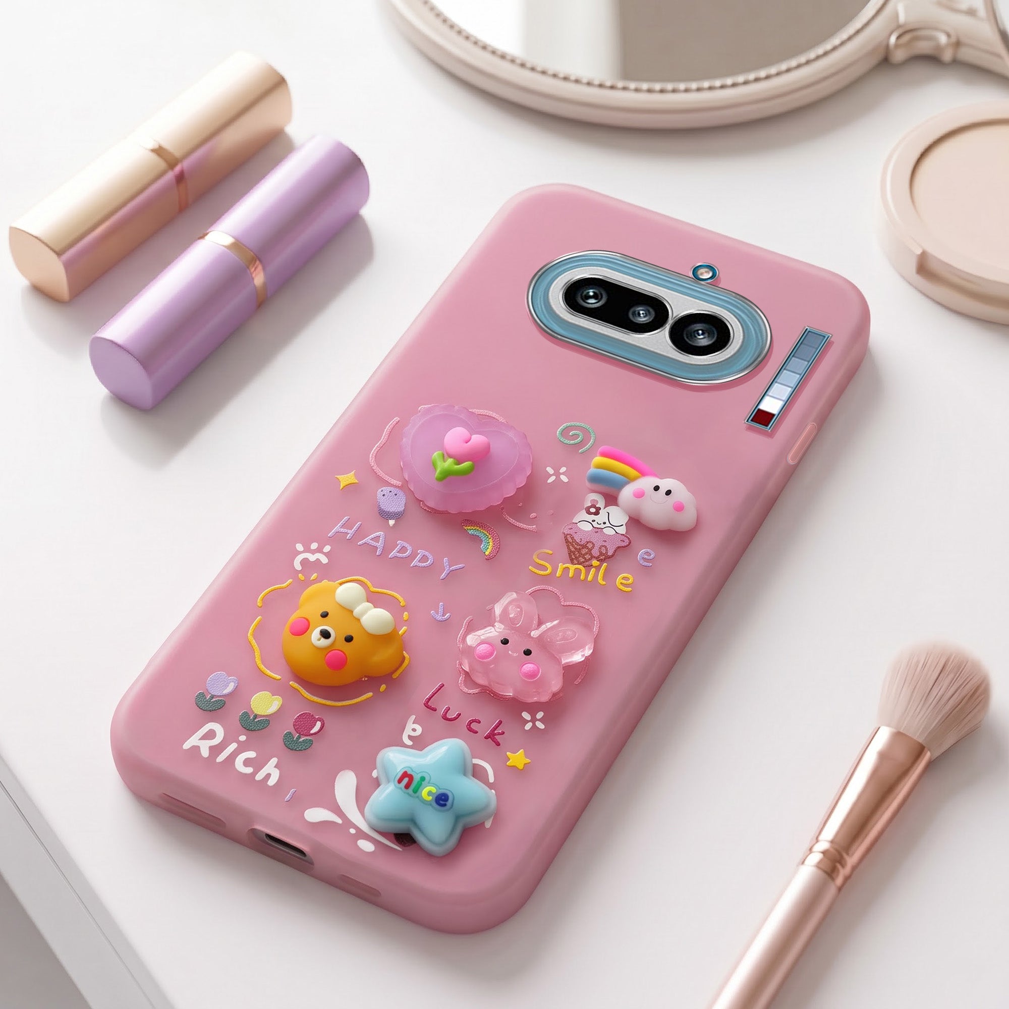 For Nothing Phone 4A 5G Back Cover Case (3D Cute Cartoons | Hard Back Side Soft | Matte Premium Finish | HD Printing)