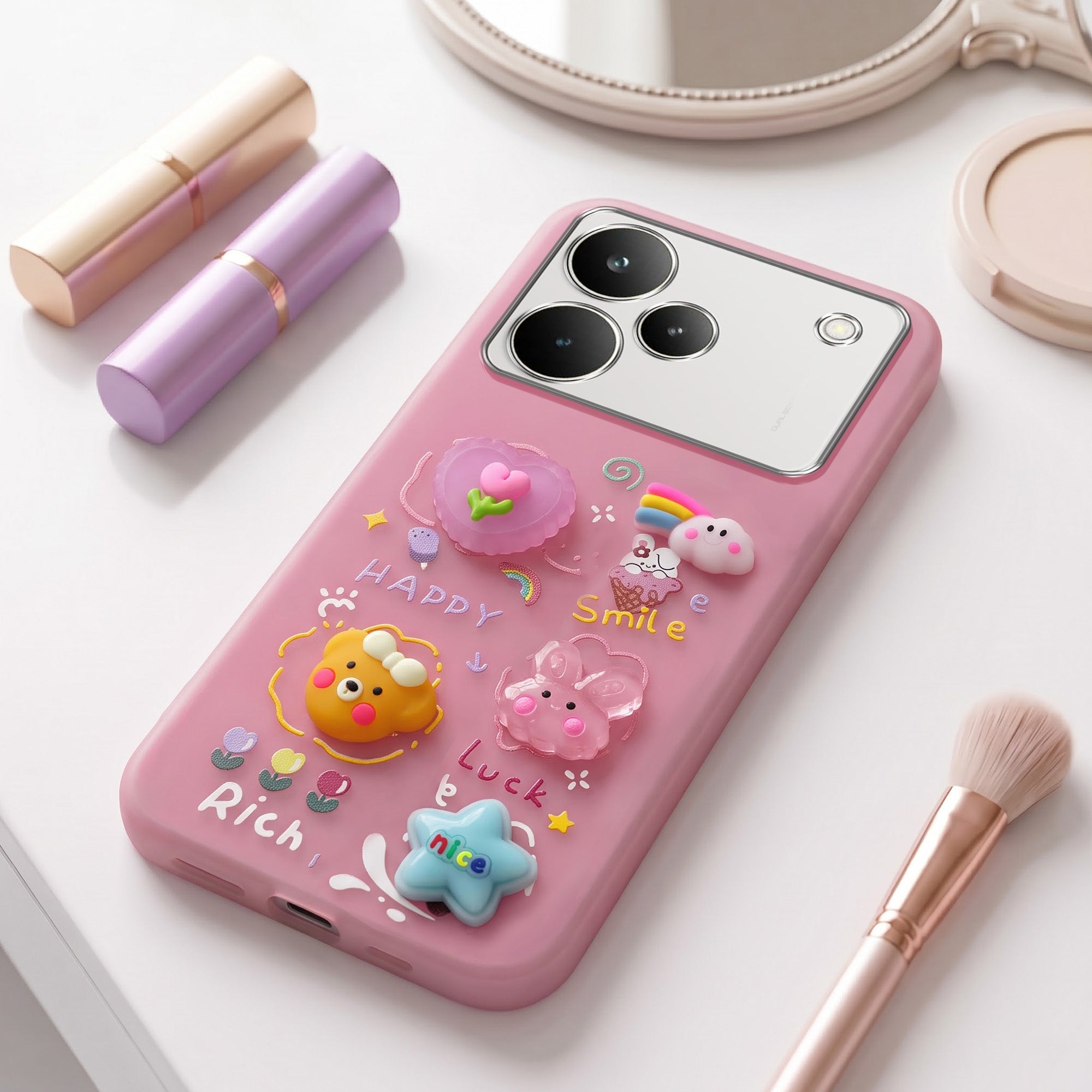 For Realme P4 Pro Back Cover Case (3D Cute Cartoons | Hard Back Side Soft | Matte Premium Finish | HD Printing)