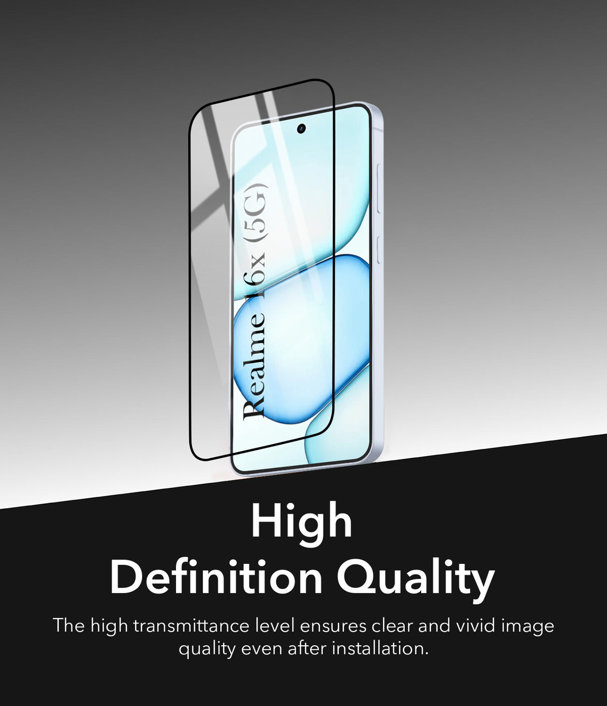 Tempered Glass For Realme 16x 5G Military-Grade Gorilla Tempered Glass Screen Protector With Installation Kit | Shatterproof, Full Coverage, HD Clear, Scratch Resistant (Pack of 1)