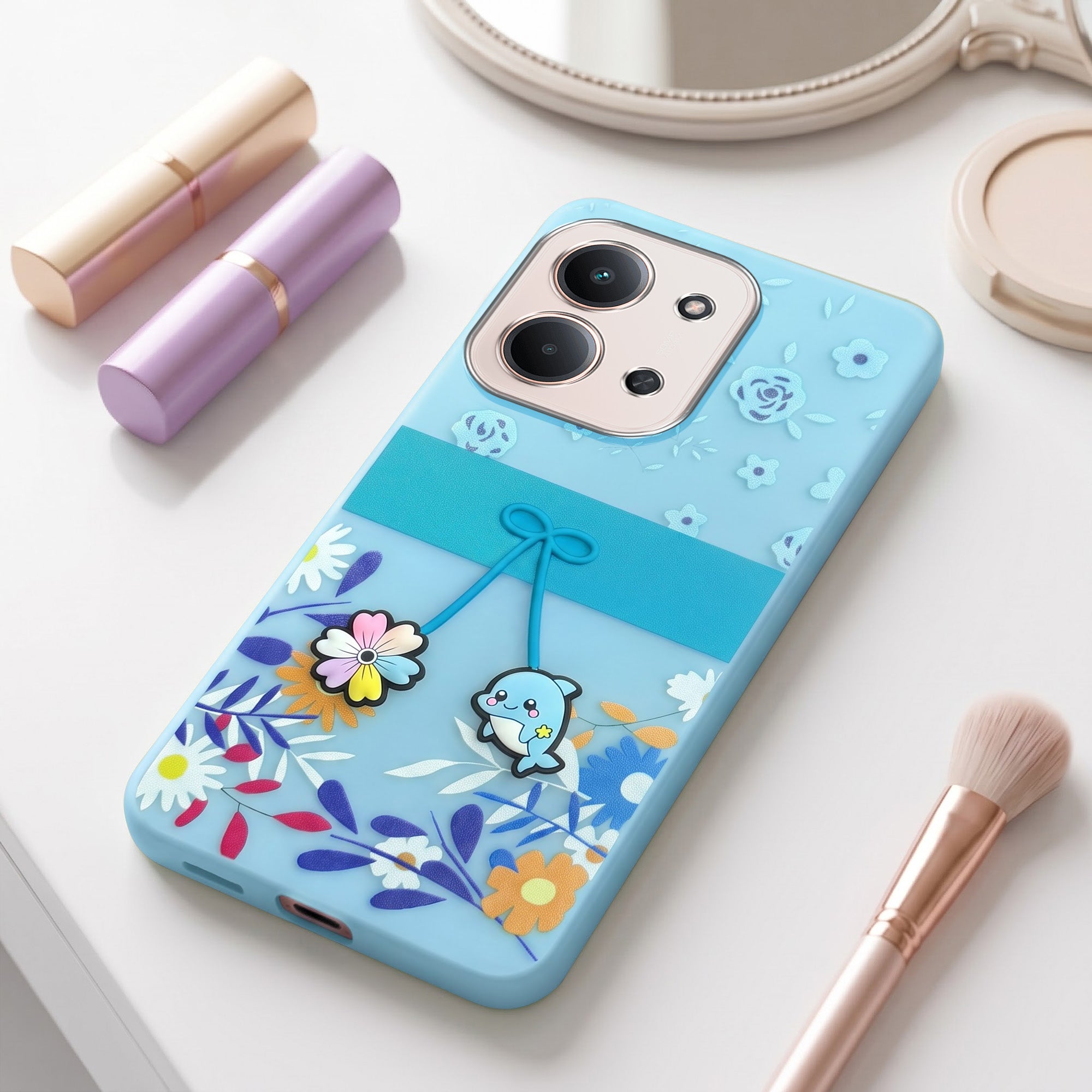 For Redmi 15C Back Cover Case (3D Cute Cartoons | Hard Back Side Soft | Matte Premium Finish | HD Printing)