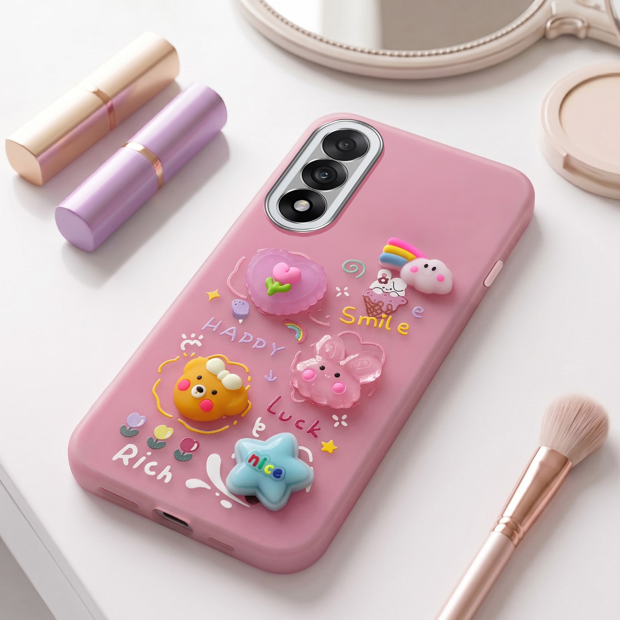 For Oneplus Nord 5 Back Cover Case (3D Cute Cartoons | Hard Back Side Soft | Matte Premium Finish | HD Printing)