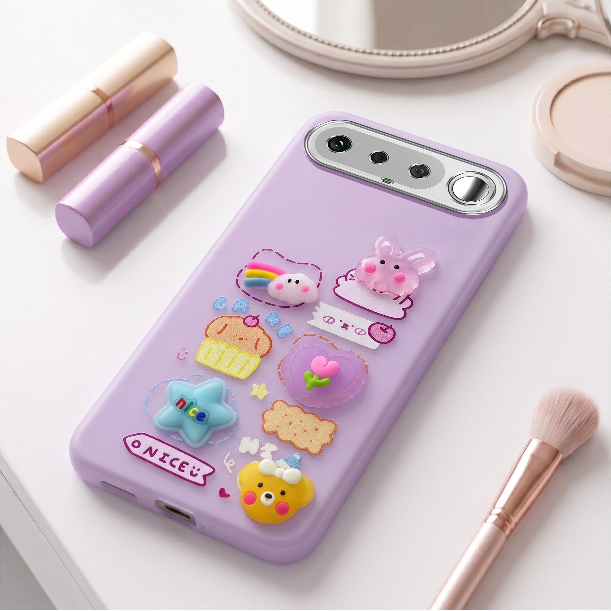 For Realme 16 Back Cover Case (3D Cute Cartoons | Hard Back Side Soft | Matte Premium Finish | HD Printing)