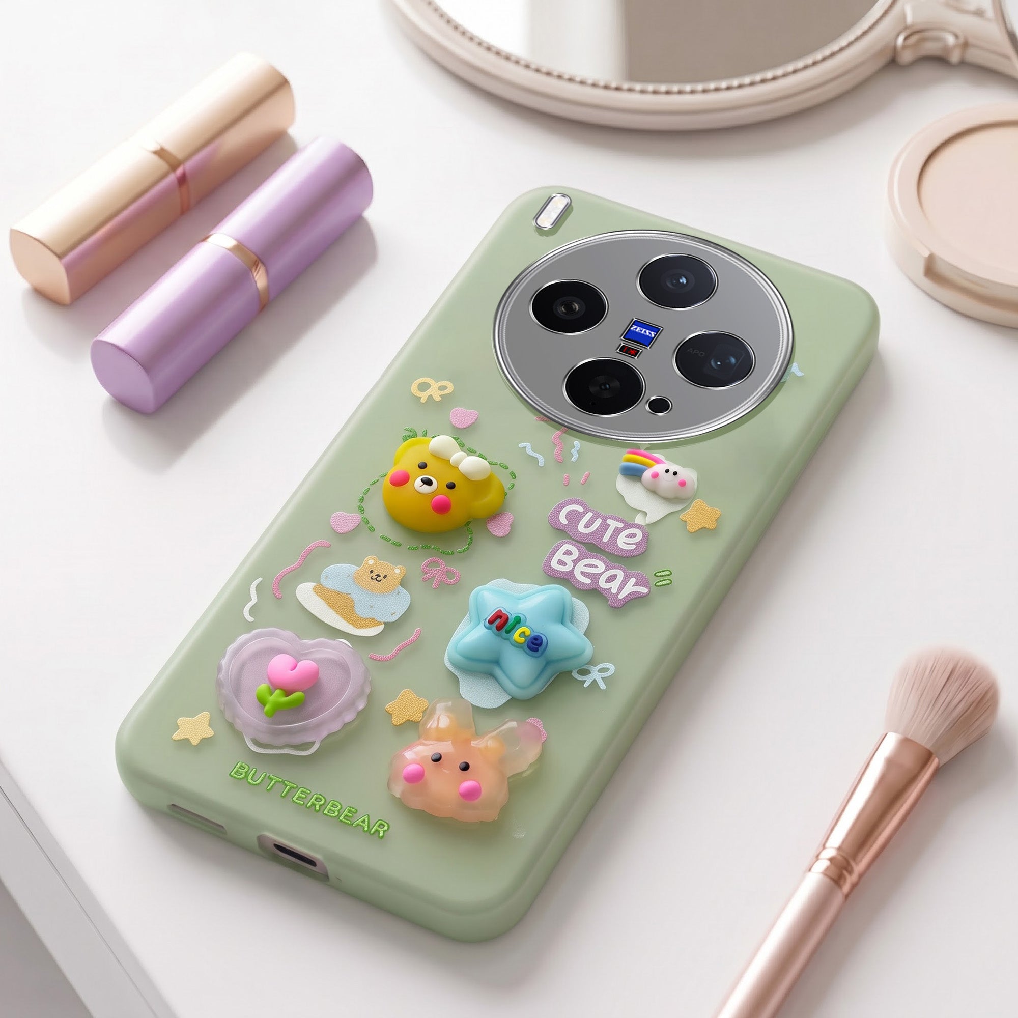 For Vivo X300 5G Back Cover Case (3D Cute Cartoons | Hard Back Side Soft | Matte Premium Finish | HD Printing)