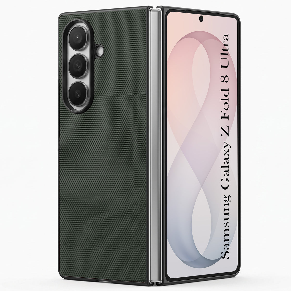 For Samsung Galaxy Z Fold 8 Ultra Premium Cover Case (Geometric Textured Hard PC | Soft Cloth Lining & Slim Shockproof Protection)