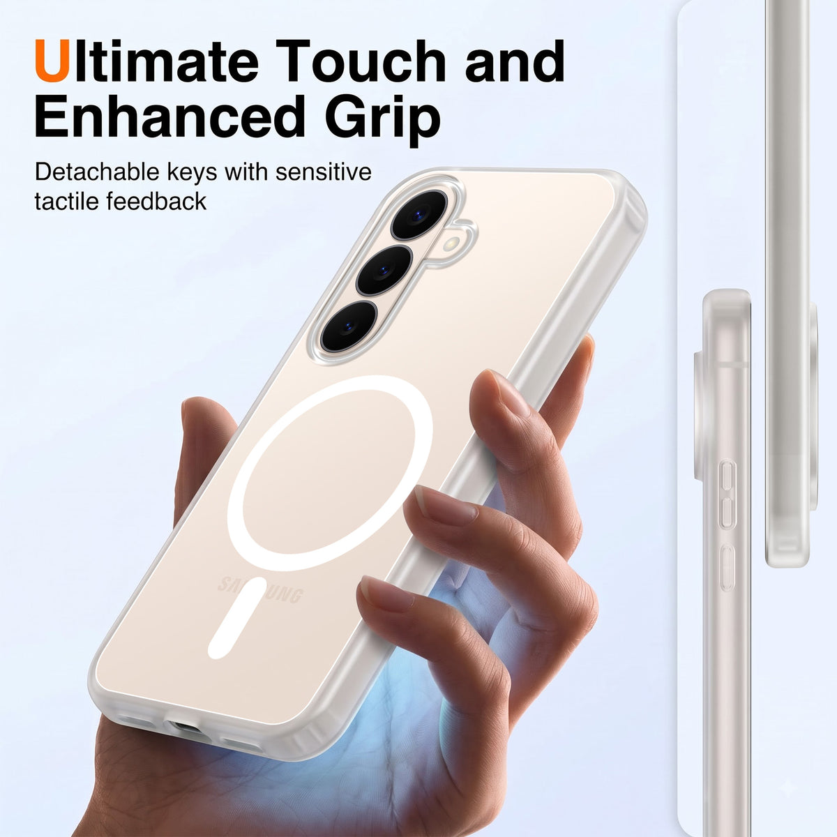For Samsung Galaxy S26 Plus Matte Finish Back Case Cover (MagSafe Compatible | Translucent Soft Touch | Slim and Unbreakable)
