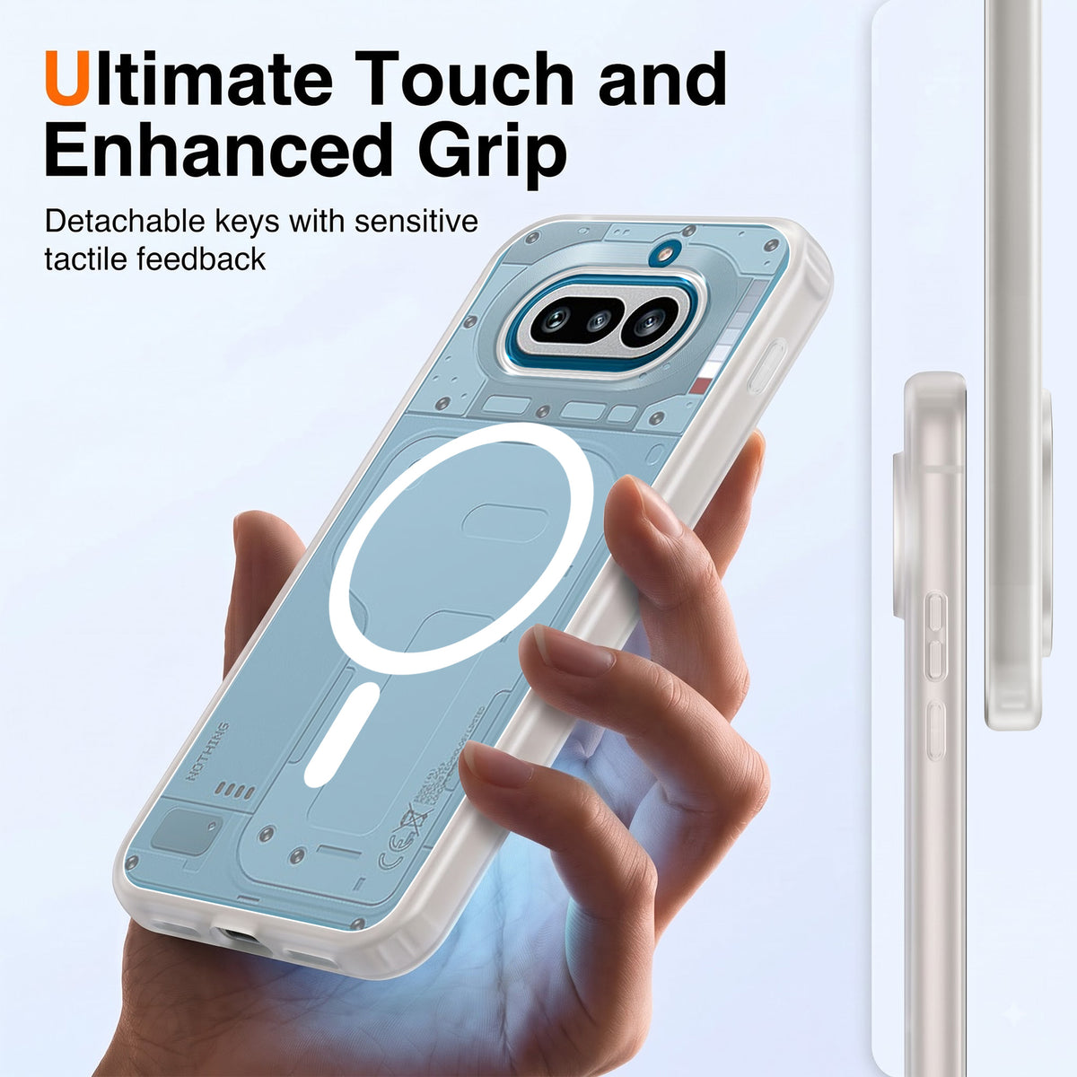 For Nothing Phone 4A 5G Matte Finish Back Case Cover (MagSafe Compatible | Translucent Soft Touch | Slim and Unbreakable)