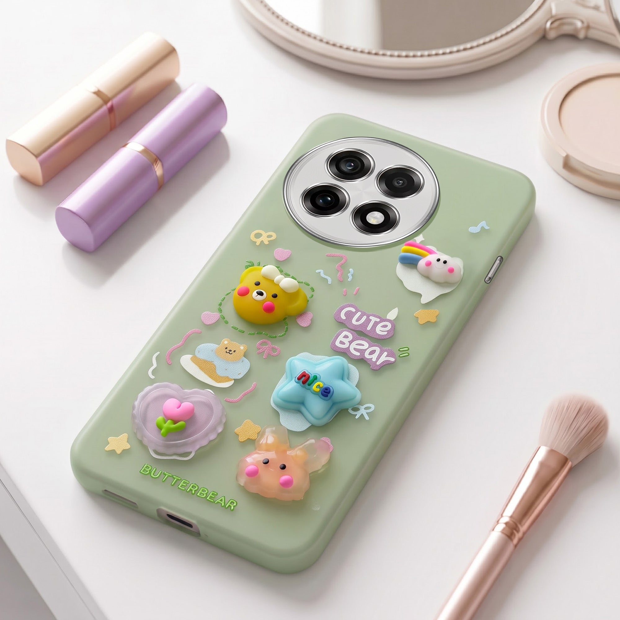 For OnePlus 13R Back Cover Case (3D Cute Cartoons | Hard Back Side Soft | Matte Premium Finish | HD Printing)
