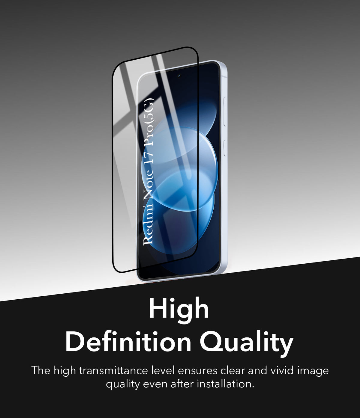 Tempered Glass For Redmi Note 17 Pro 5G Military-Grade Gorilla Tempered Glass Screen Protector With Installation Kit | Shatterproof, Full Coverage, HD Clear, Scratch Resistant (Pack of 1)