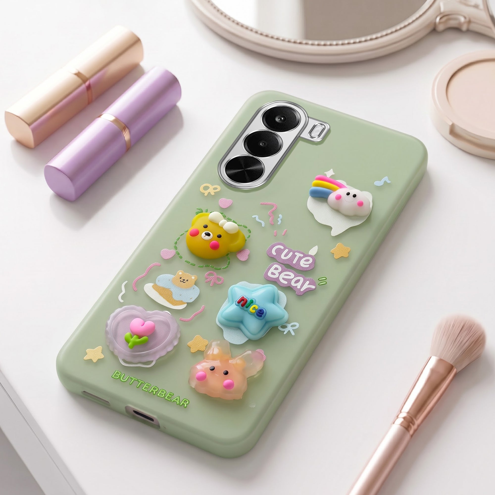 For Realme P4x Back Cover Case (3D Cute Cartoons | Hard Back Side Soft | Matte Premium Finish | HD Printing)